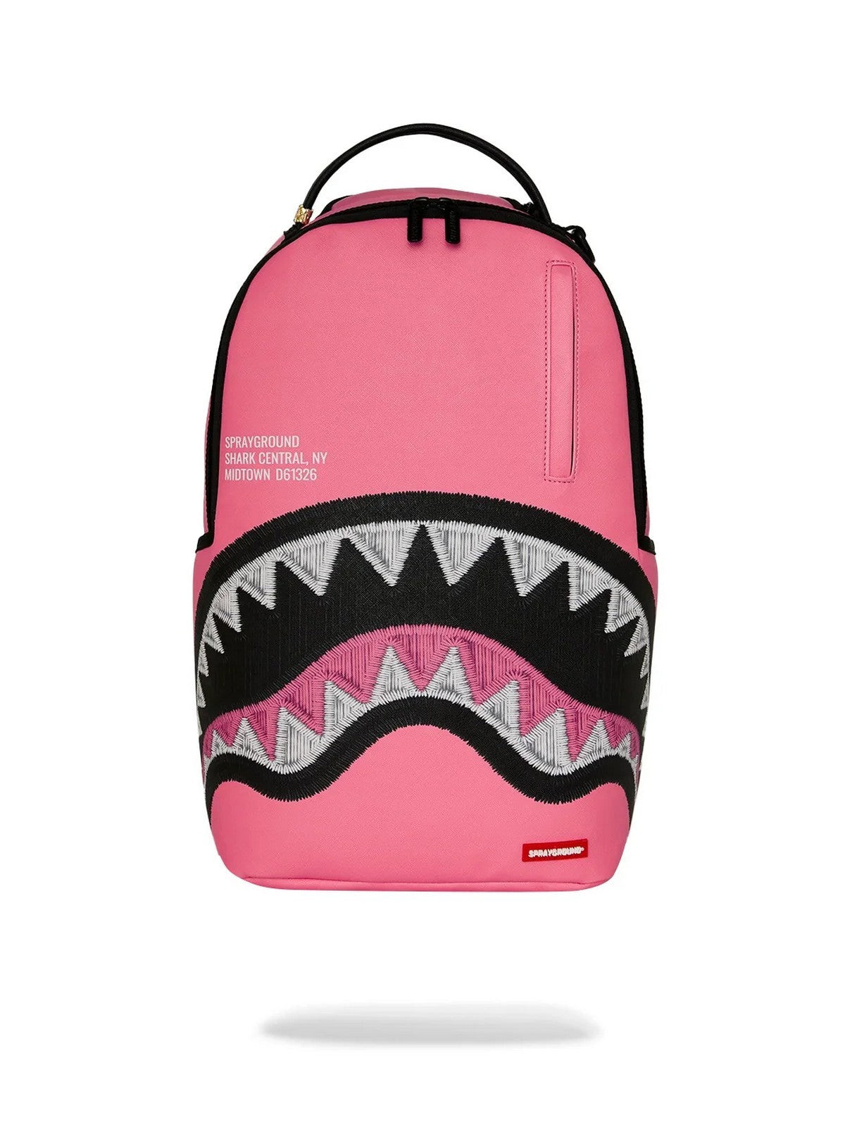 SPRAYGROUND Zaino Unisex adulto SHARK CENTRAL PINK EMBROIDERED SHARK BACKPACK - 910B9630NSZ gioboutiqueweb