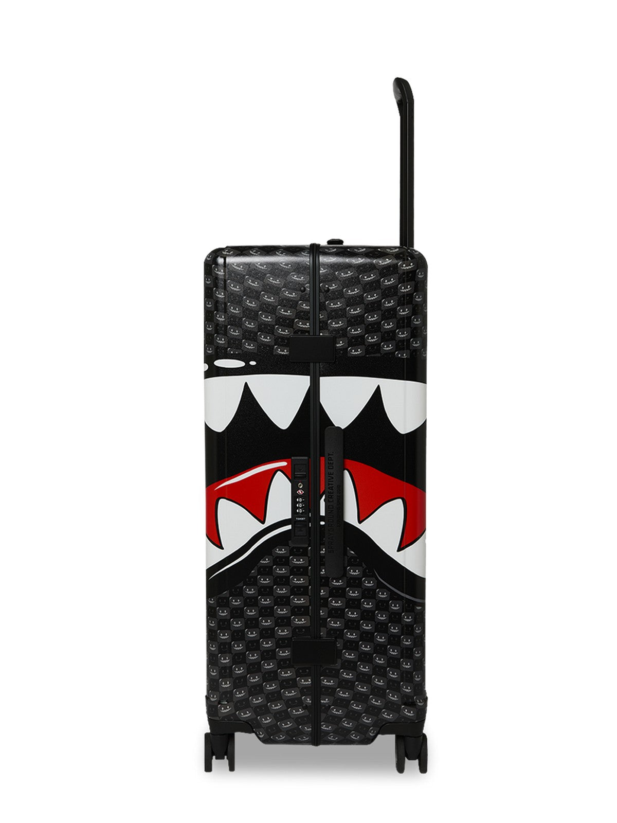 SPRAYGROUND Trolley Unisex adulto SHARKS IN PARIS WTF BUBBLY BLACK CHECK FULL-SIZE LUGGAGE - 910CL329NSZ gioboutiqueweb