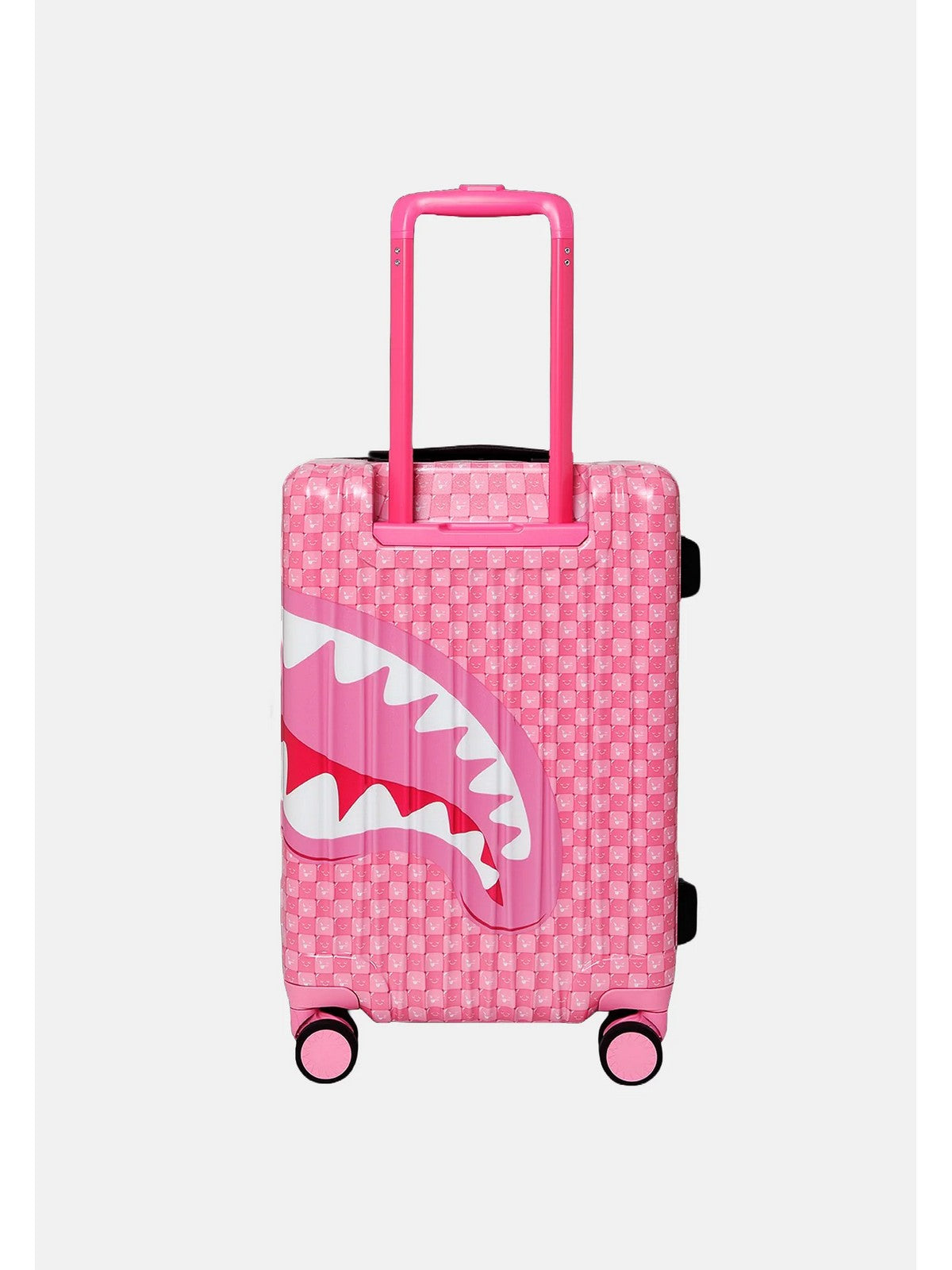 SPRAYGROUND Trolley Donna PINK NEW CHECK FACES CARRY-ON LUGGAGE - 910CL330NSZ gioboutiqueweb