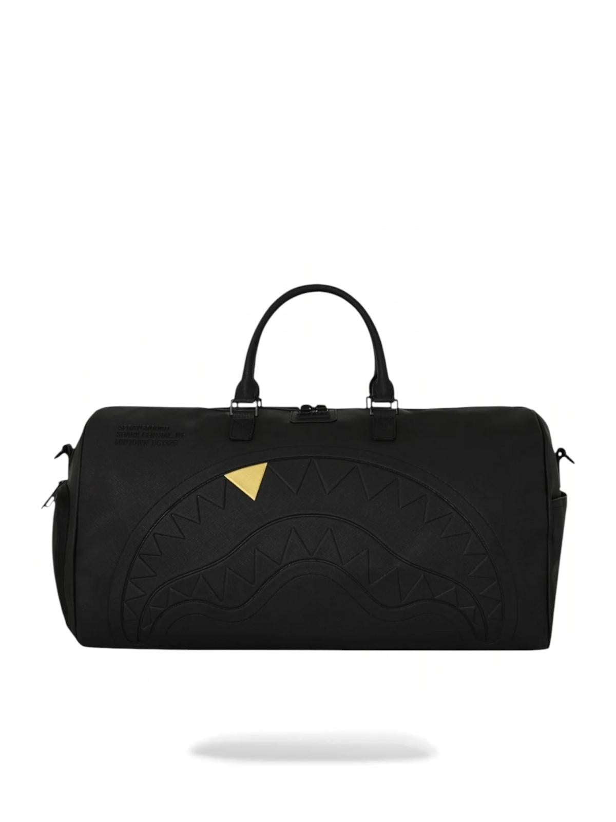 SPRAYGROUND Borsone Unisex adulto BLACKED OUT EMBOSSED GOLD TOOTH DUFFLE - 910D9381NSZ gioboutiqueweb