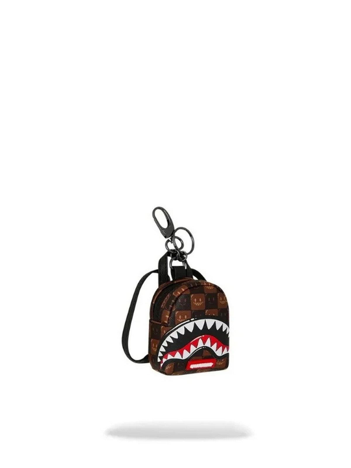SPRAYGROUND Portachiave Unisex adulto SHARKS IN PARIS WTF BUBBLE BROWN CHECK BACKPACK KEYCHAIN - 910K9304NSZ gioboutiqueweb