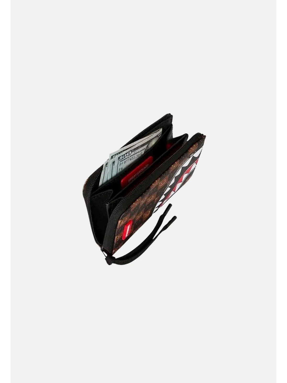 SPRAYGROUND Portafoglio Unisex adulto SHARKS IN PARIS WTF BUBBLE BROWN CHECK WALLET - 910W9302NSZ gioboutiqueweb