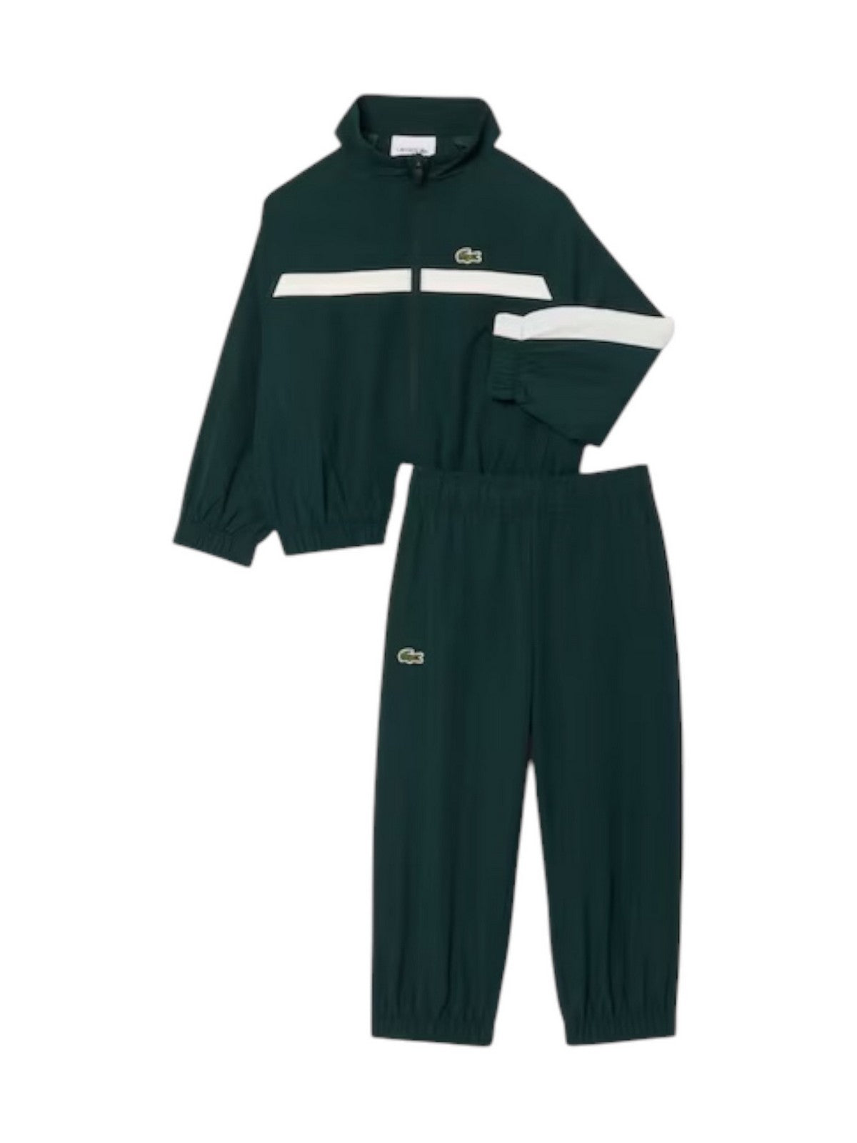 LACOSTE KIDS Tuta Bambini e ragazzi LCB COLORBLOCK POLY PONGEE SET Verde - 847764 YZP gioboutiqueweb