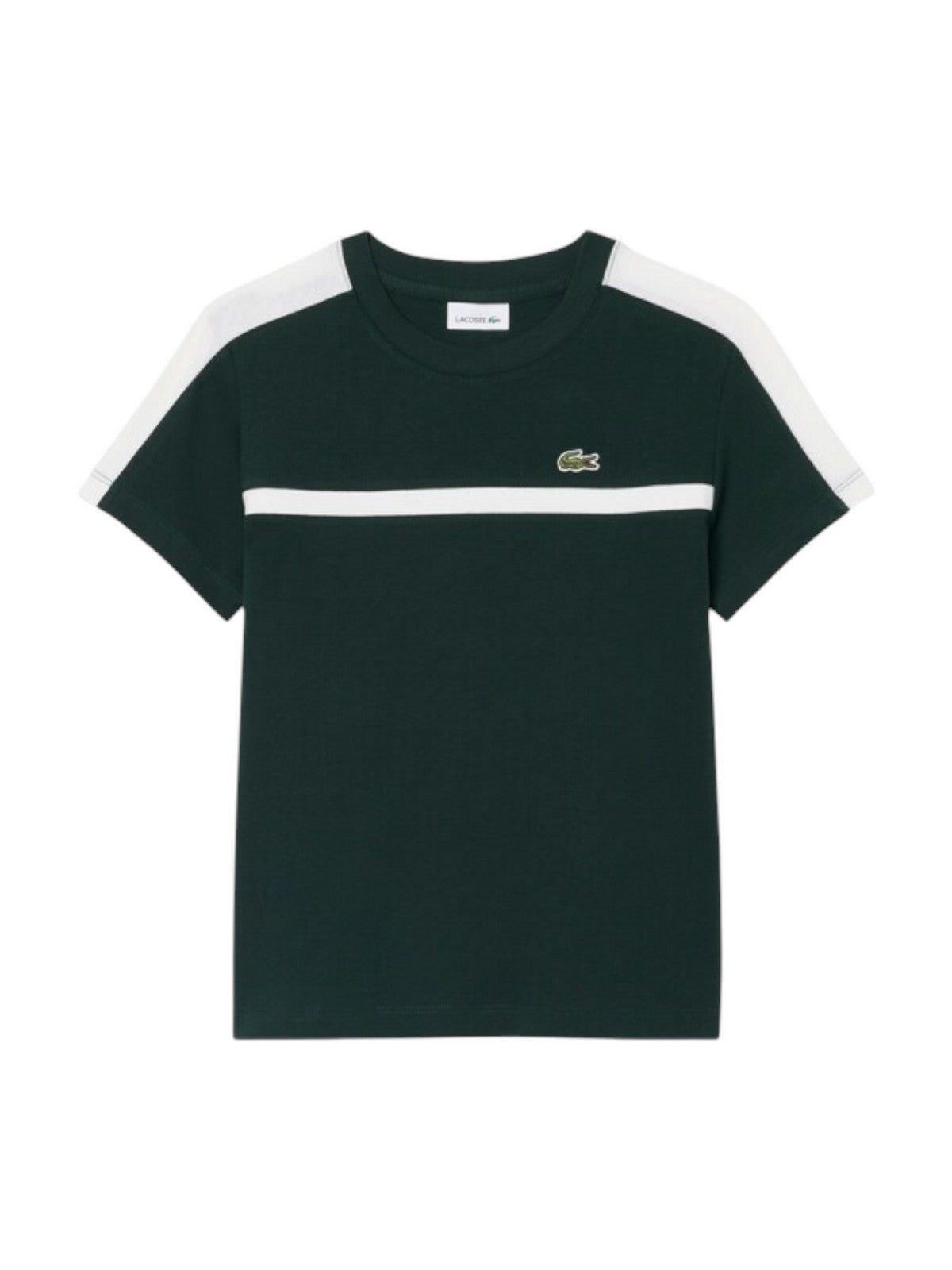 LACOSTE KIDS T-shirt Bambini e ragazzi LCB COLORBLOCK STRIPE TEE Verde - 947774 YZP gioboutiqueweb