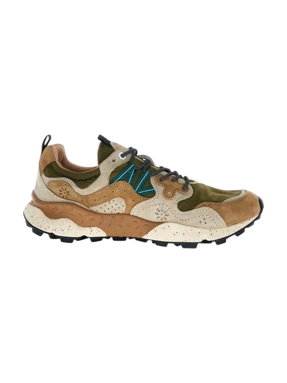FLOWER MOUNTAIN Sneaker Uomo YAMANO 3 MAN SUEDE/NYLON CREAM-BROWN-TAUPE - 2017816-01-1E98 gioboutiqueweb