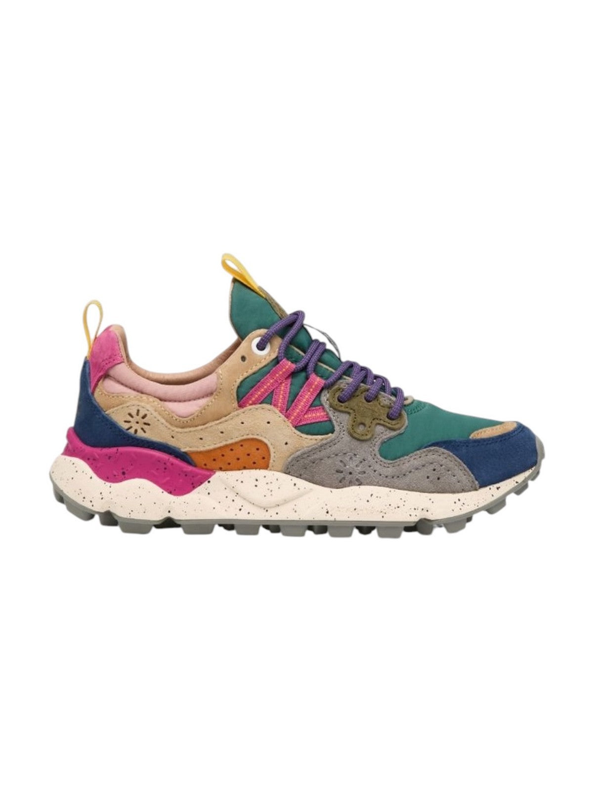 FLOWER MOUNTAIN Sneaker Donna YAMANO 3 WOMAN SUEDE/NYLON PETROL-STONE-BEIGE - 2017817-01-1F14 gioboutiqueweb