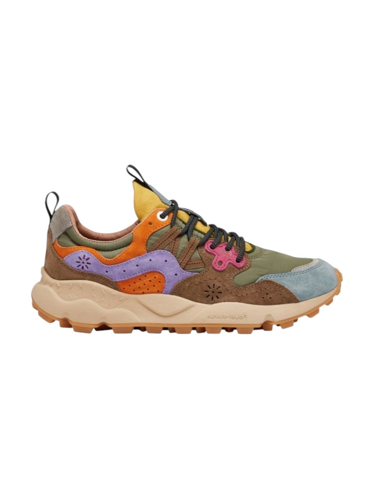 FLOWER MOUNTAIN Sneaker Donna YAMANO 3 UNI SUEDE/NYLON KAKI-MULTI - 2017818-01-2F69 gioboutiqueweb