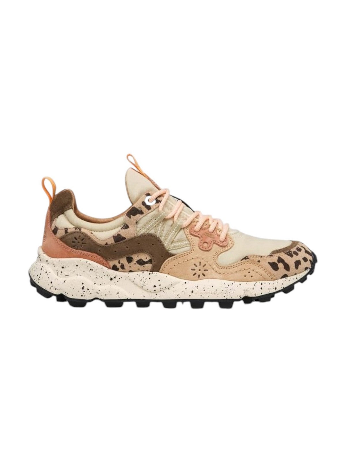 FLOWER MOUNTAIN Sneaker Donna YAMANO 3 UNI SUEDE/PRINT/NYLON BEIGE-MILK-LIGHT BROWN - 2017818-27-1E53 gioboutiqueweb