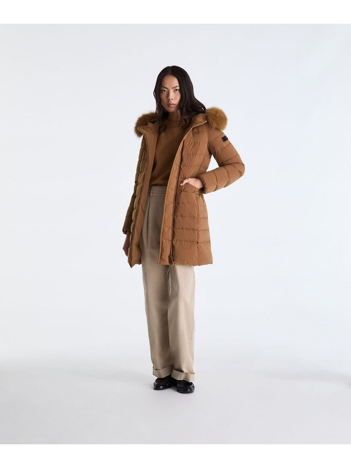 PEUTEREY Piumino Donna SERIOLA ML 06 FUR NOCE - PED5458 01190986 987 gioboutiqueweb