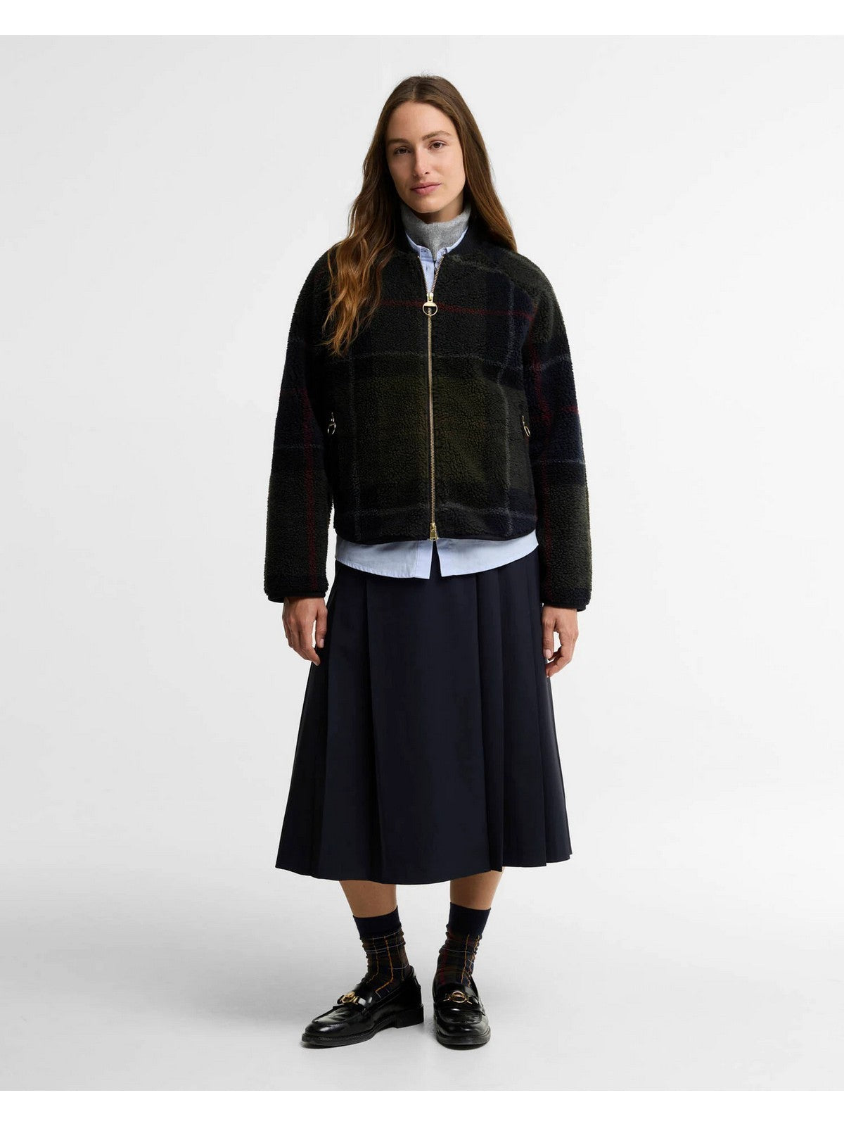 BARBOUR Giubbino Donna KIRKLEES FLEECE SHADOW CLA - LFL0090 TN43 gioboutiqueweb