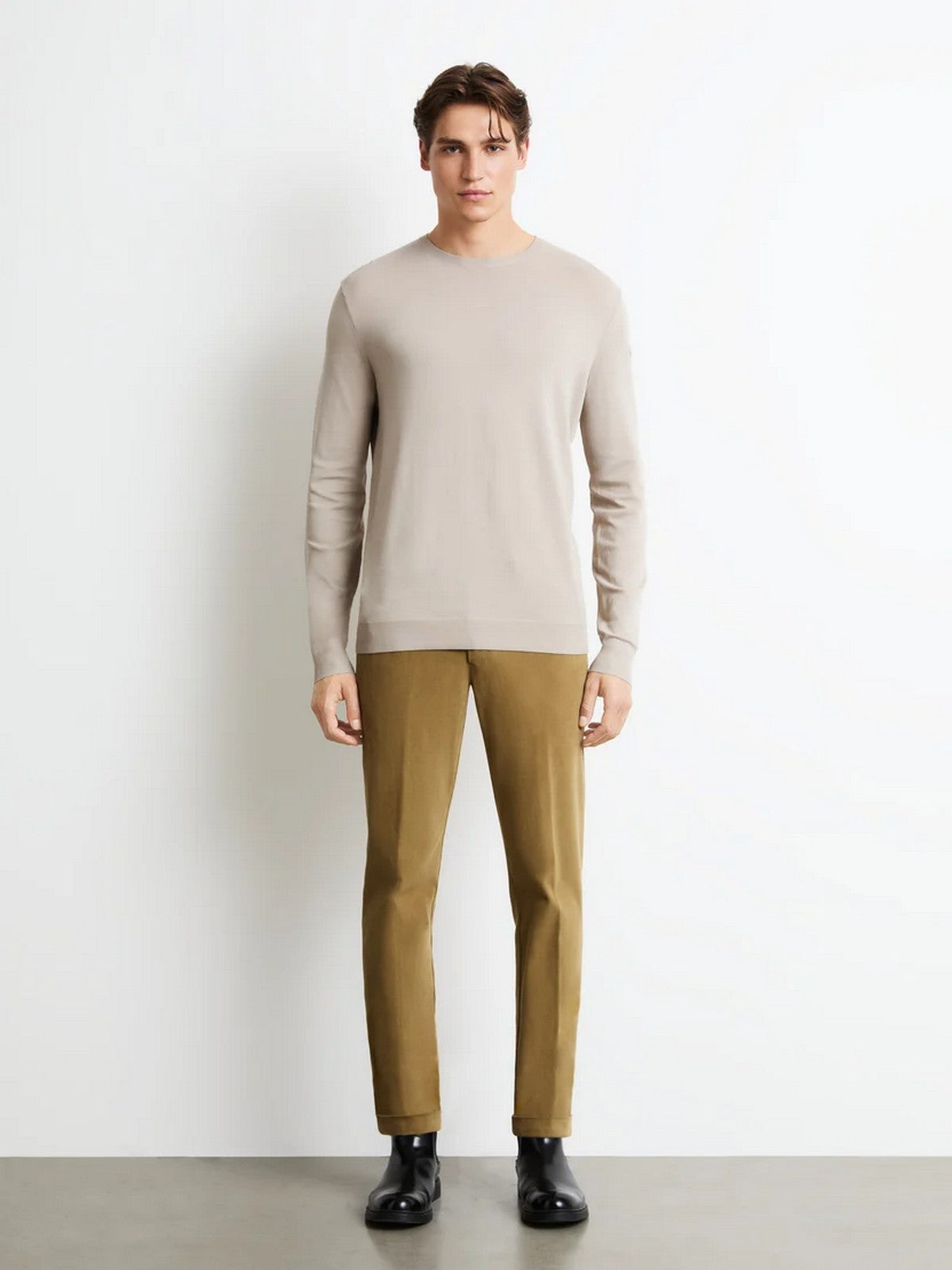 RRD Maglione Uomo maxell round knit WHITE SAND - W26158 85 gioboutiqueweb