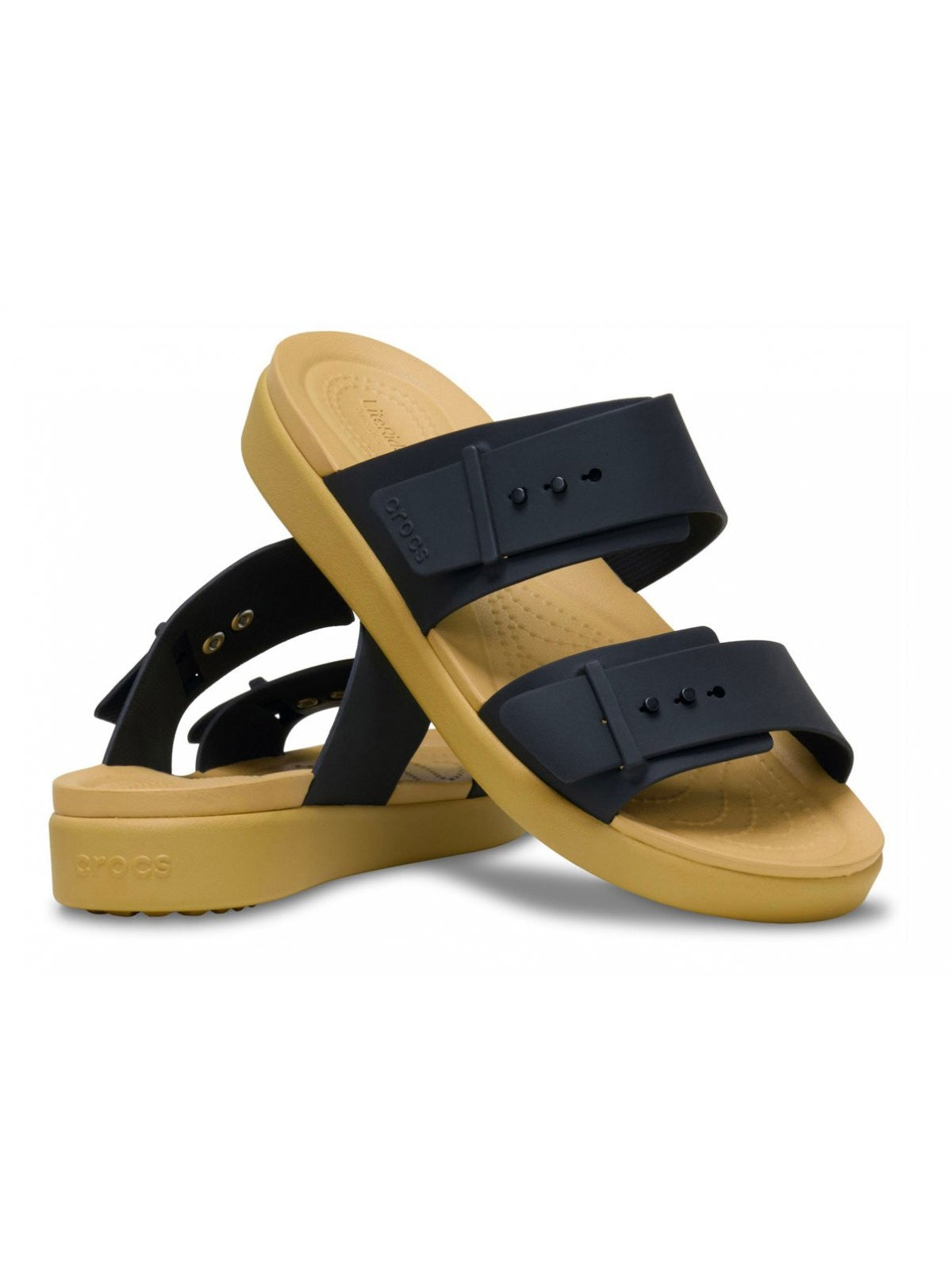 Crocs Ciabatta Donna Brooklyn Buckle Low Low Wdge W - CR.211215 BLKT gioboutiqueweb