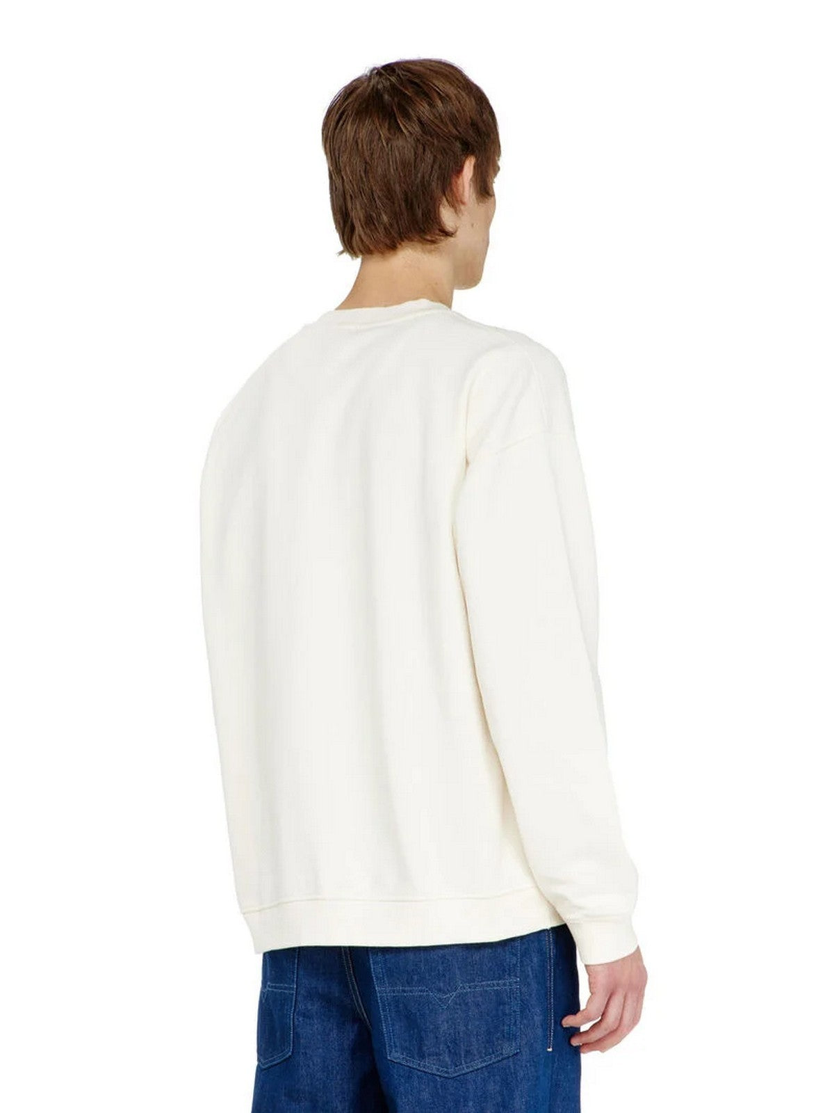 DIESEL Felpa Uomo S-BOXT-N5 FELPA Bianco - A13051 0DMBU 141A gioboutiqueweb