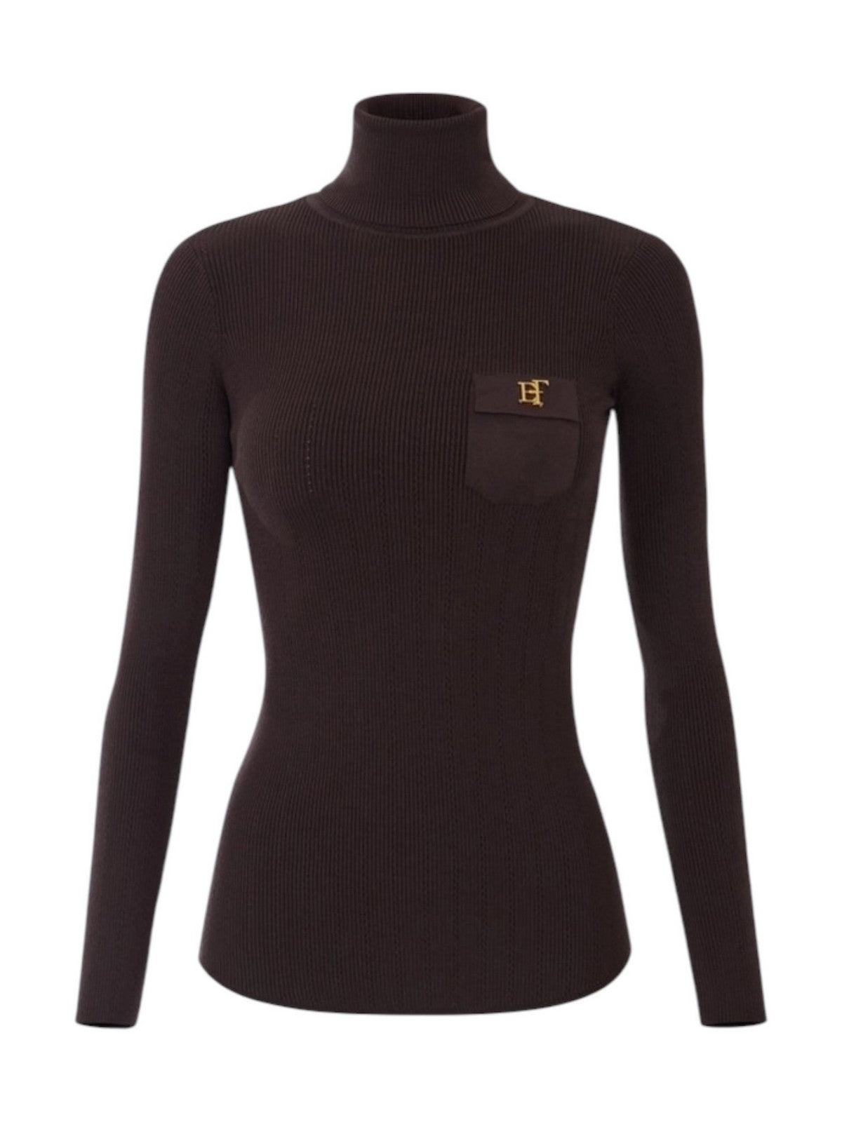 ELISABETTA FRANCHI Maglione Donna DARK CHOCOLATE - MK05B66E2 EV9 gioboutiqueweb