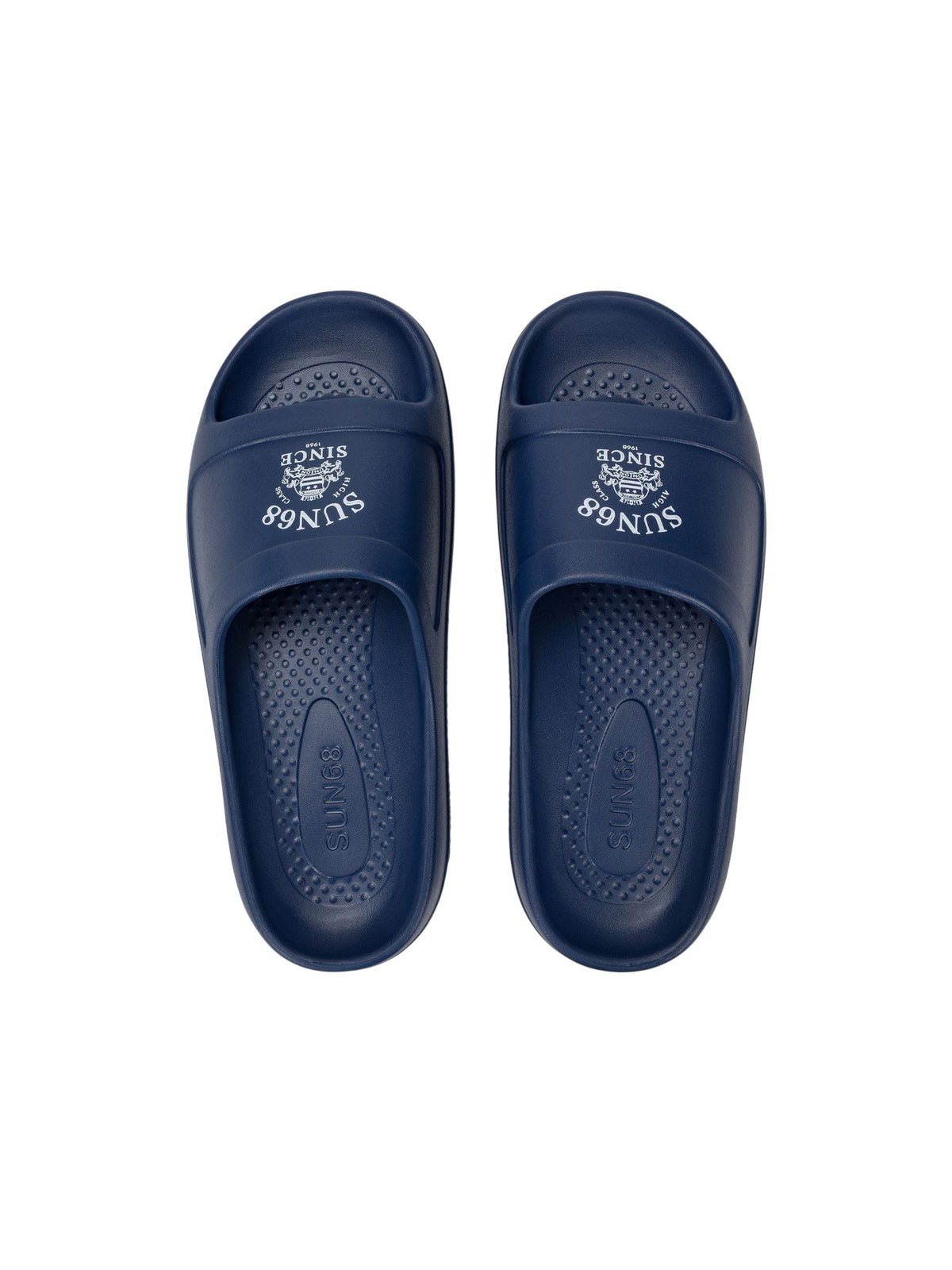 Sun68 Ciabatte Uomo Slippers Monoblock Print Class Navy Blue/Bianco - X36113-070 gioboutiqueweb