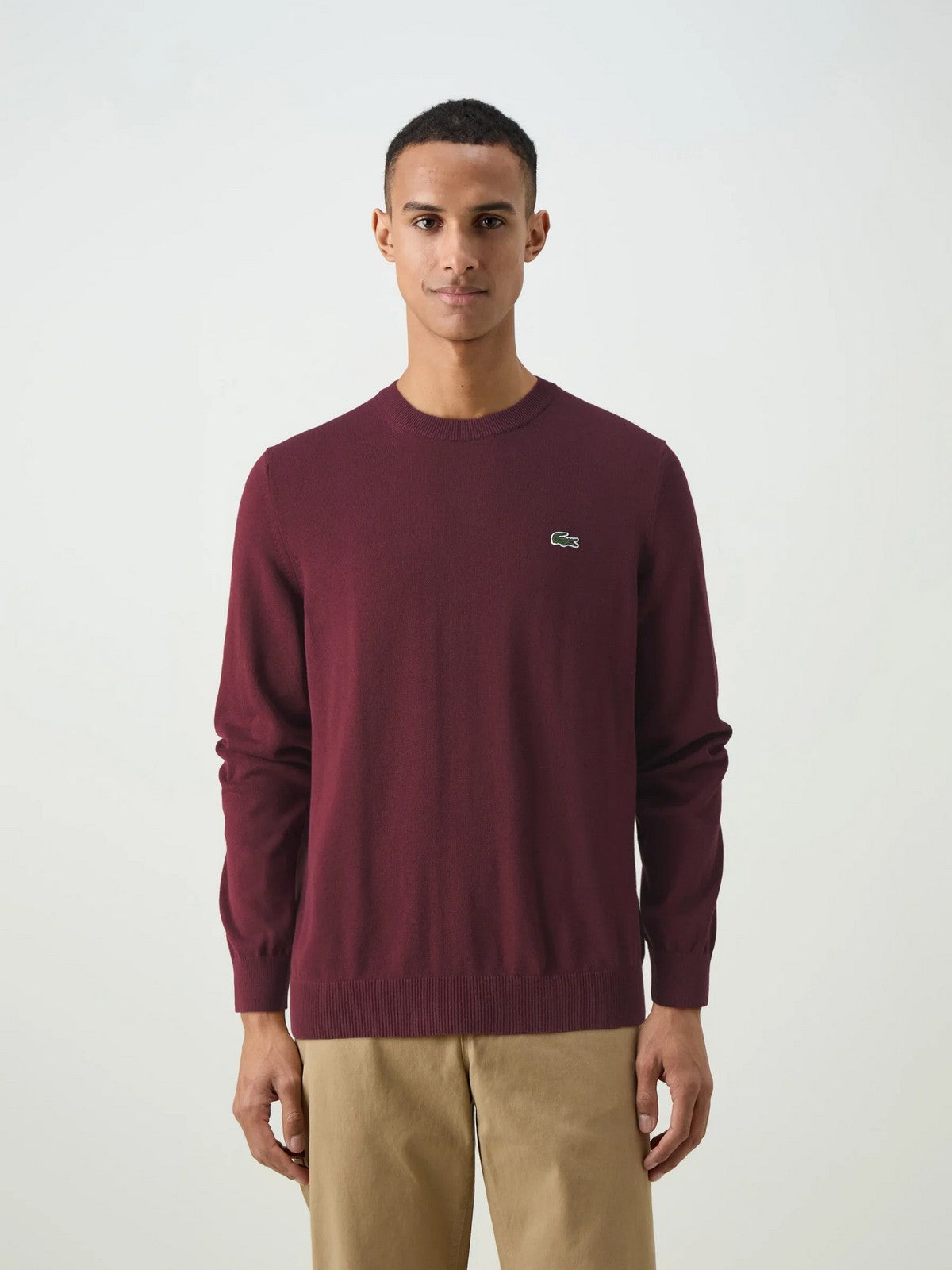 LACOSTE Maglione Uomo AH3225 476 BORDEAUX gioboutiqueweb