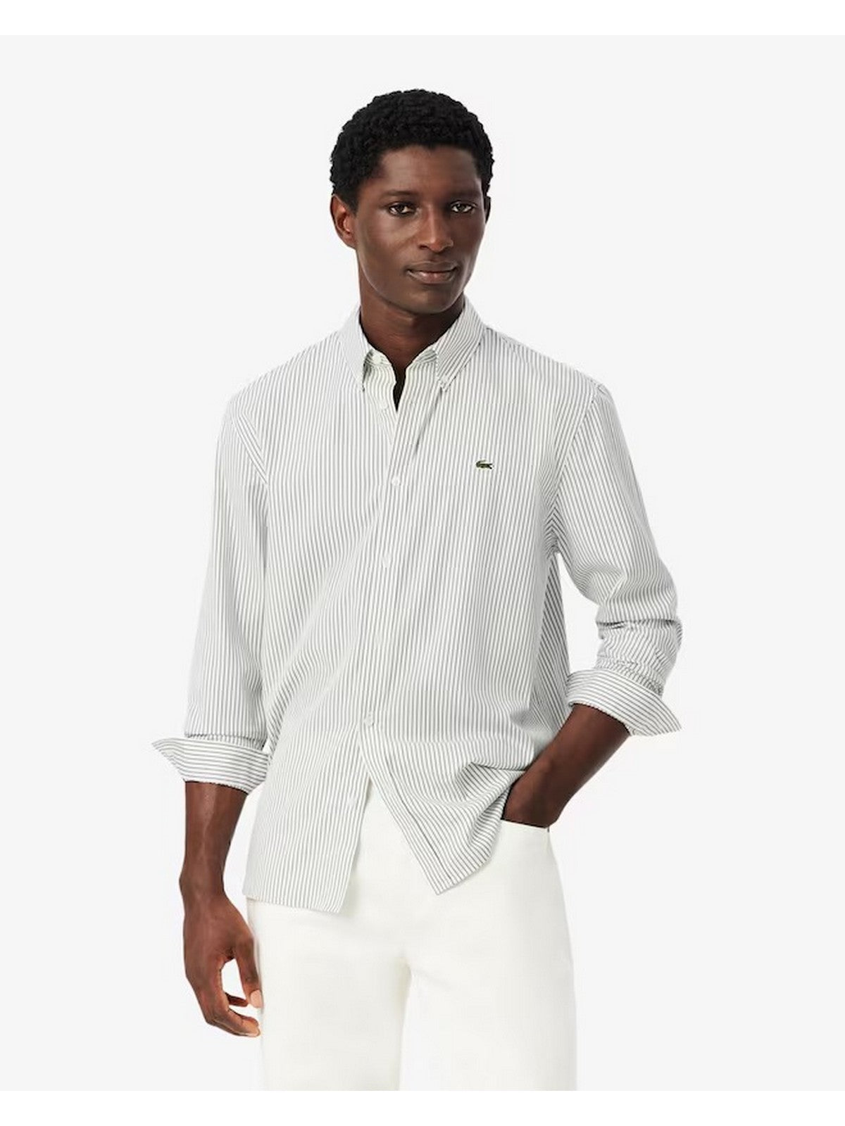 LACOSTE Camicia Uomo CH5084 324 Verde gioboutiqueweb