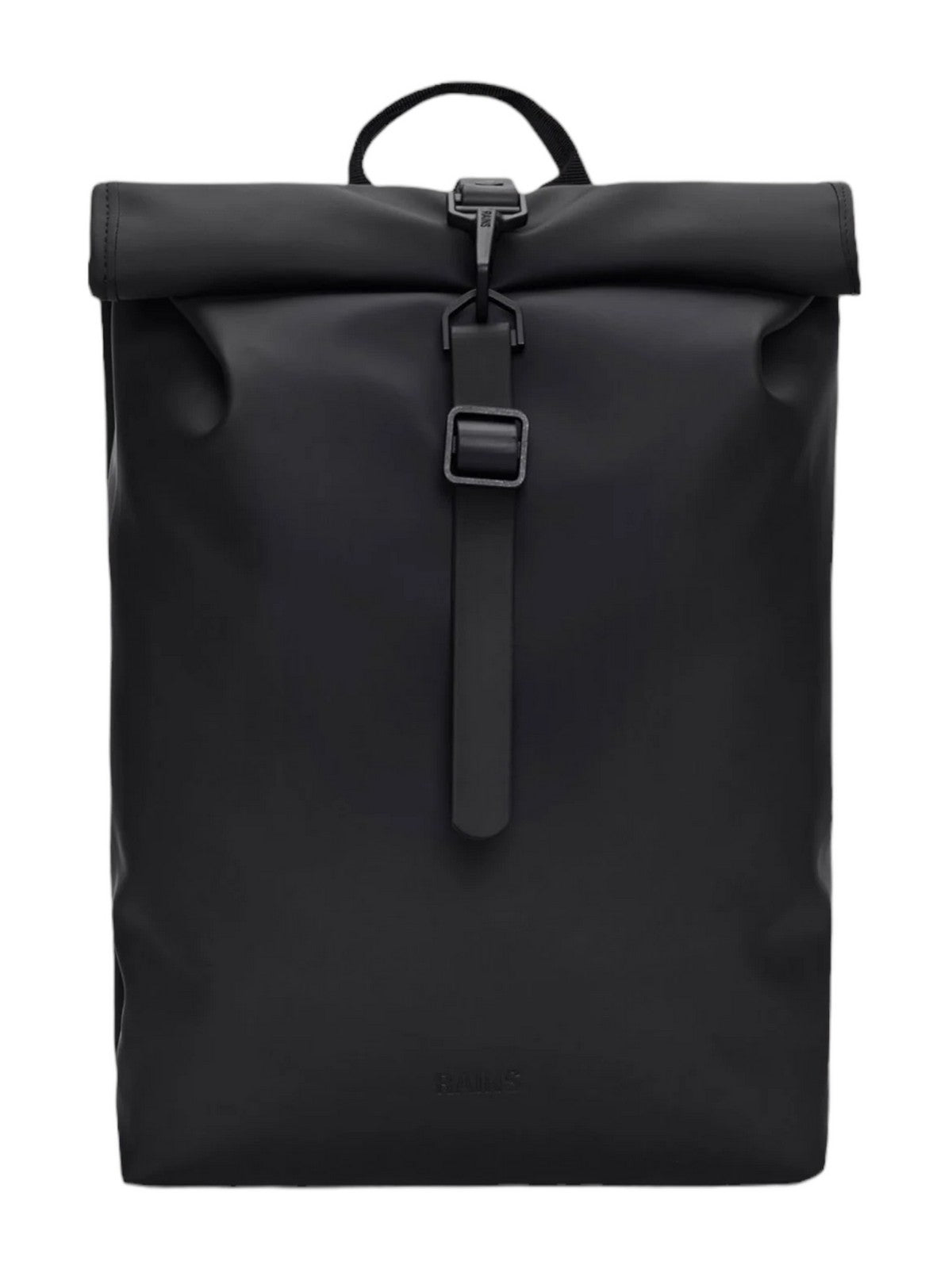 RAINS Zaino Unisex adulto Rolltop Rucksack Mini W3 13330 01 Black Nero gioboutiqueweb