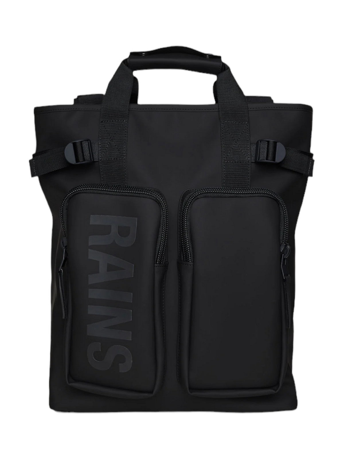 RAINS Zaino Unisex adulto Texel Tote Backpack W3 14240 01 Black Nero gioboutiqueweb