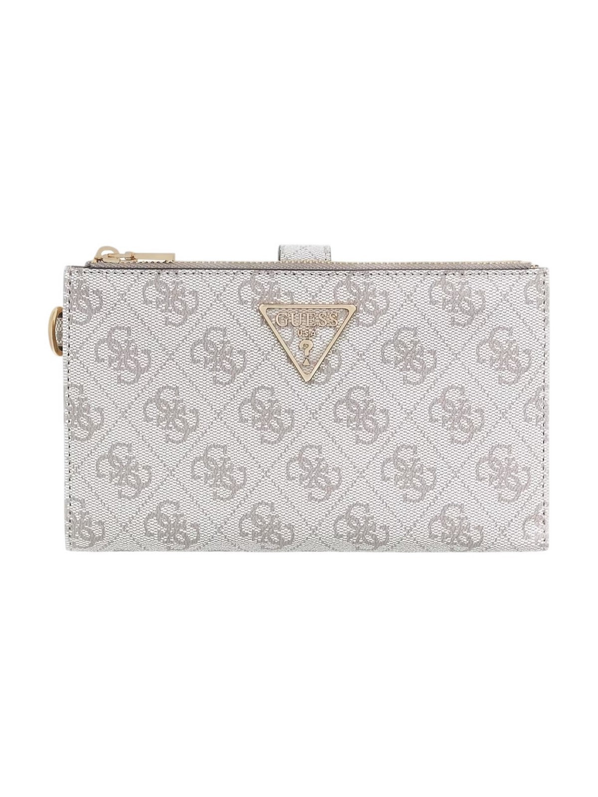 GUESS Portafoglio Donna LAUREL II SLG DBL ZIP ORGNZR SWSG74 59157 DKO DARK TAUPE LOGO gioboutiqueweb