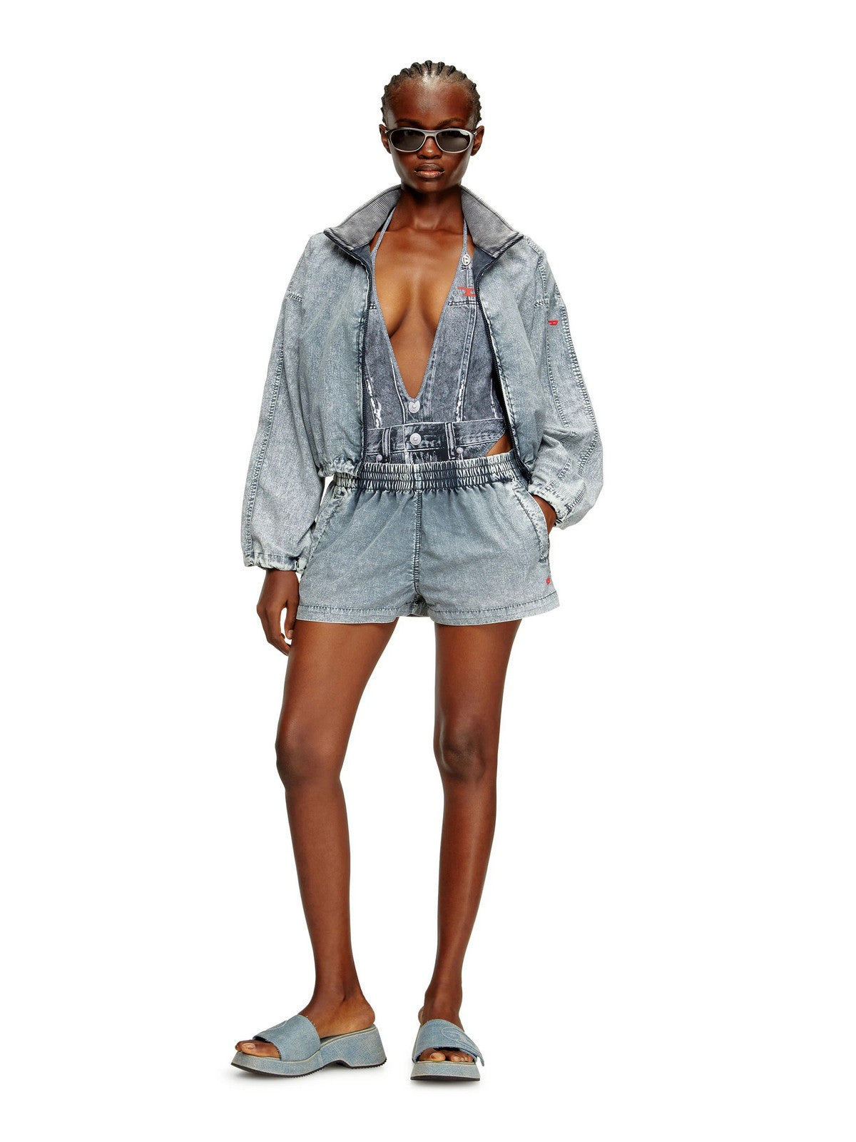 DIESEL Costume da bagno Donna KINSLEY-DNM INTERO A18751 0BNCW E6866 900 - DENIM gioboutiqueweb