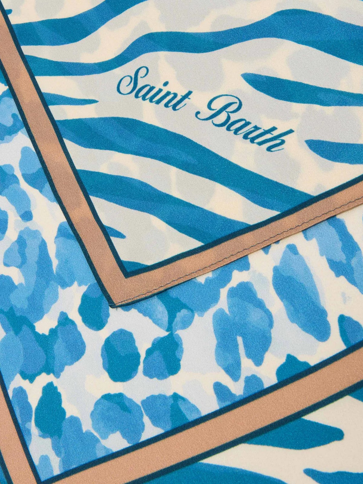 MC2 SAINT BARTH Bandana Unisex adulto KITANA 09214L SILK BLUE SAFARI 1036 gioboutiqueweb