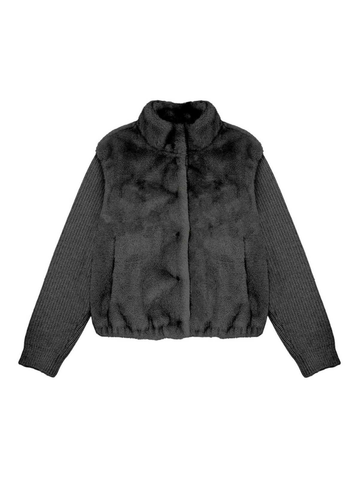MC2 SAINT BARTH Giubbino Donna MAEL FUR 00037I 00 BLACK
