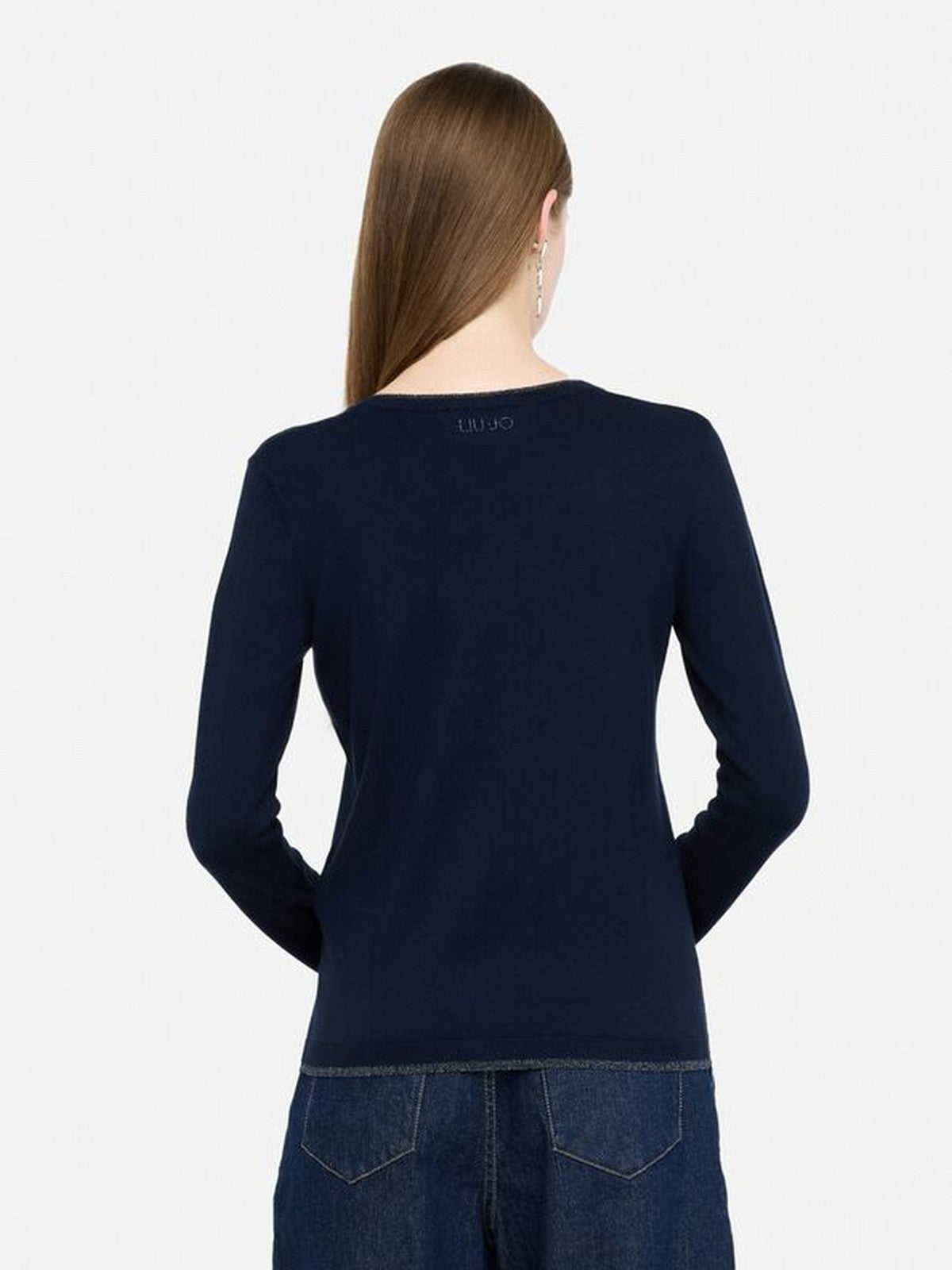 LIU JO WHITE Maglia Donna MF5226MS49I 93932 Navel blue
