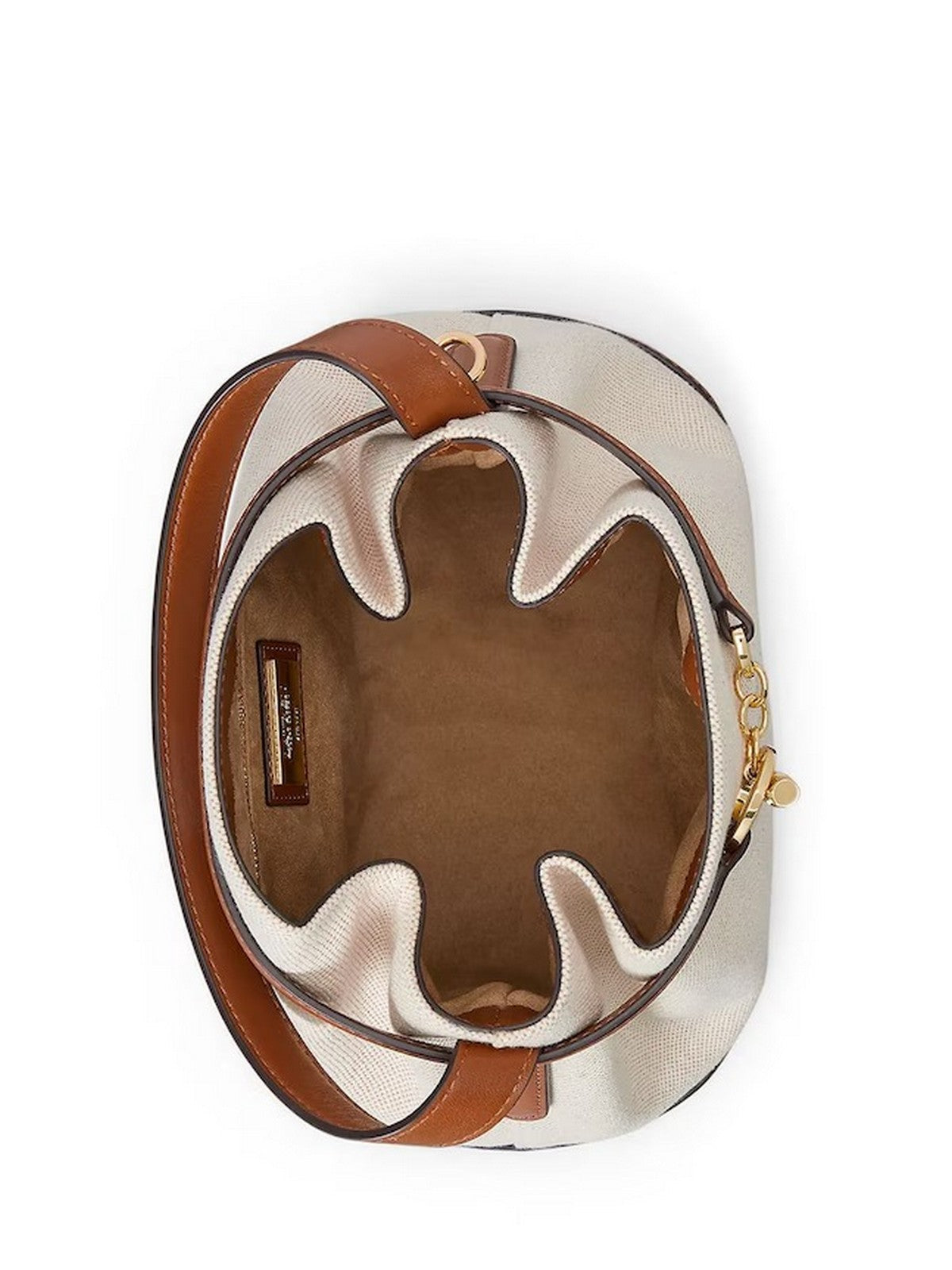 LAUREN RALPH LAUREN Borsa Donna BLKE MD BCKT-BUCKET BAG-MEDIUM 431P04294 005 NTRL/BUFF CANVAS/LAUREN TAN