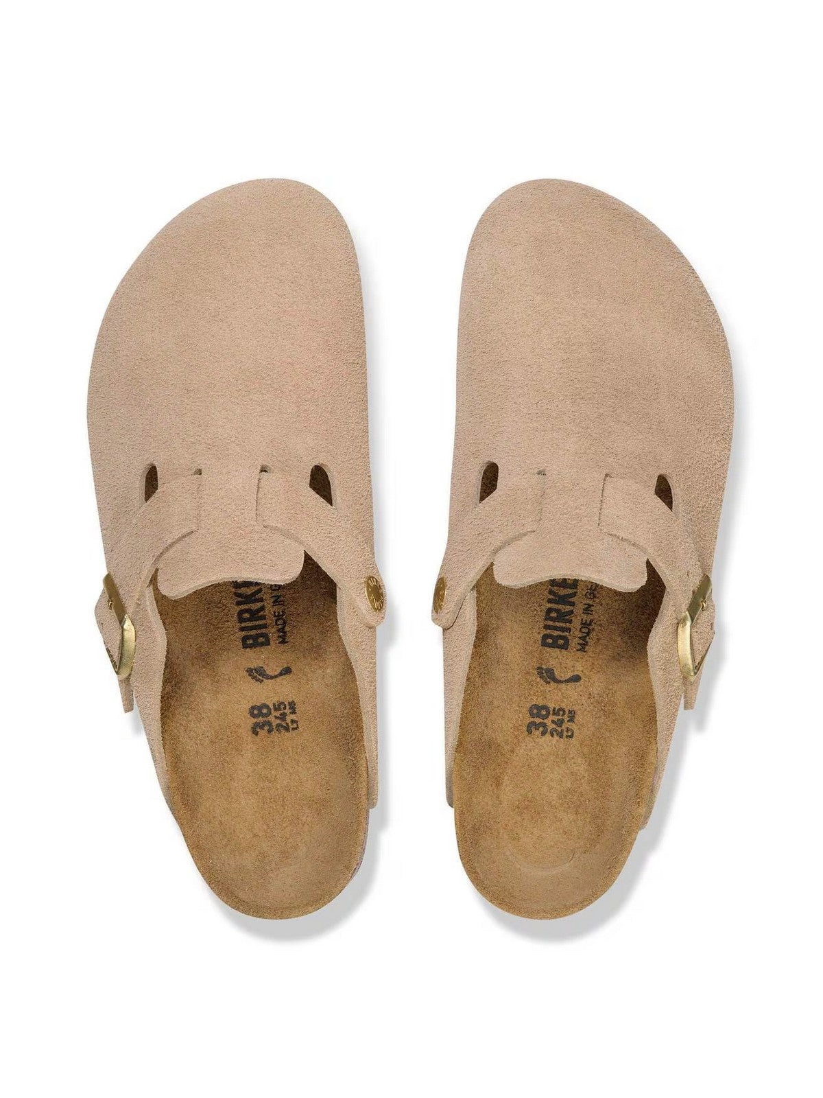 BIRKENSTOCK Sandalo Unisex adulto Boston sandcastle, Suede Leather 1030883 SANDCASTLE gioboutiqueweb