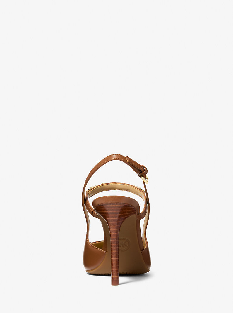 MICHAEL KORS Décolleté Donna DINA FLEX HIGH SLING PUMP 40R6DIHP1L 230 LUGGAGE