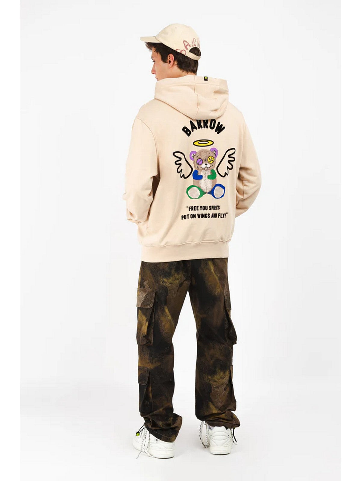BARROW Felpa Uomo HOODIE UNISEX F4BWUAHS087 092 Beige gioboutiqueweb