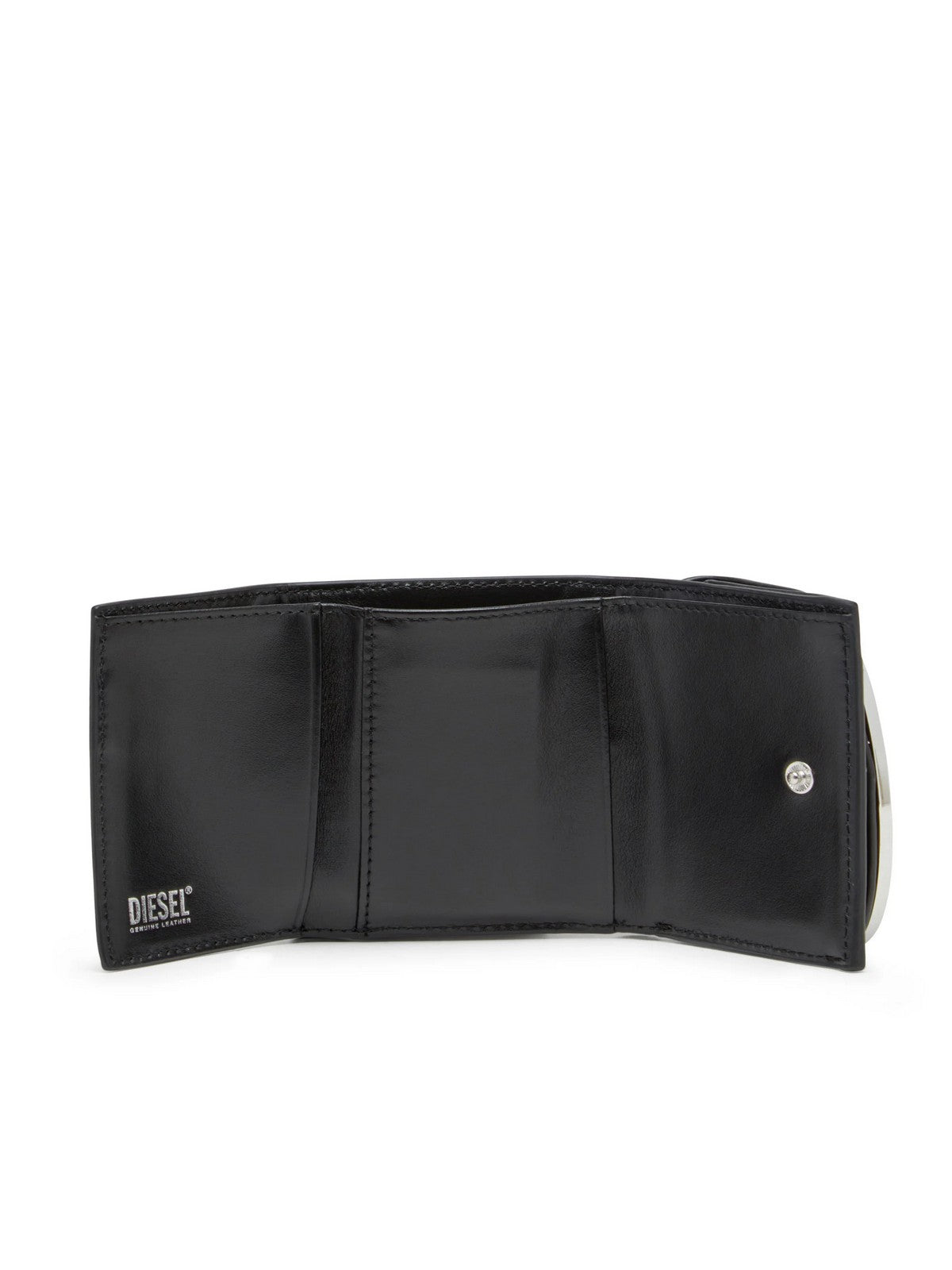 DIESEL Portafoglio Donna 1DR 1DR TRI FOLD COIN XS II WALLET X09887 PR818 T8013 001 - BLACK gioboutiqueweb
