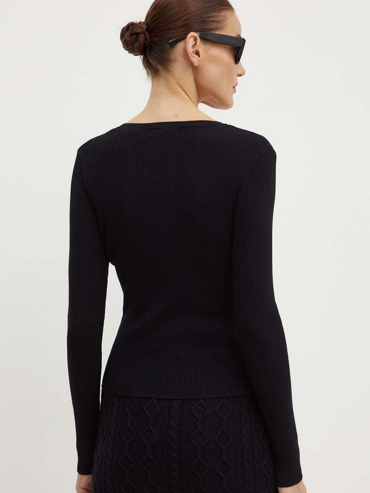 Guess Maglione Woman Blaire VN LS Henley SWTR W4YR16 Z2V62 JBLK BLACK