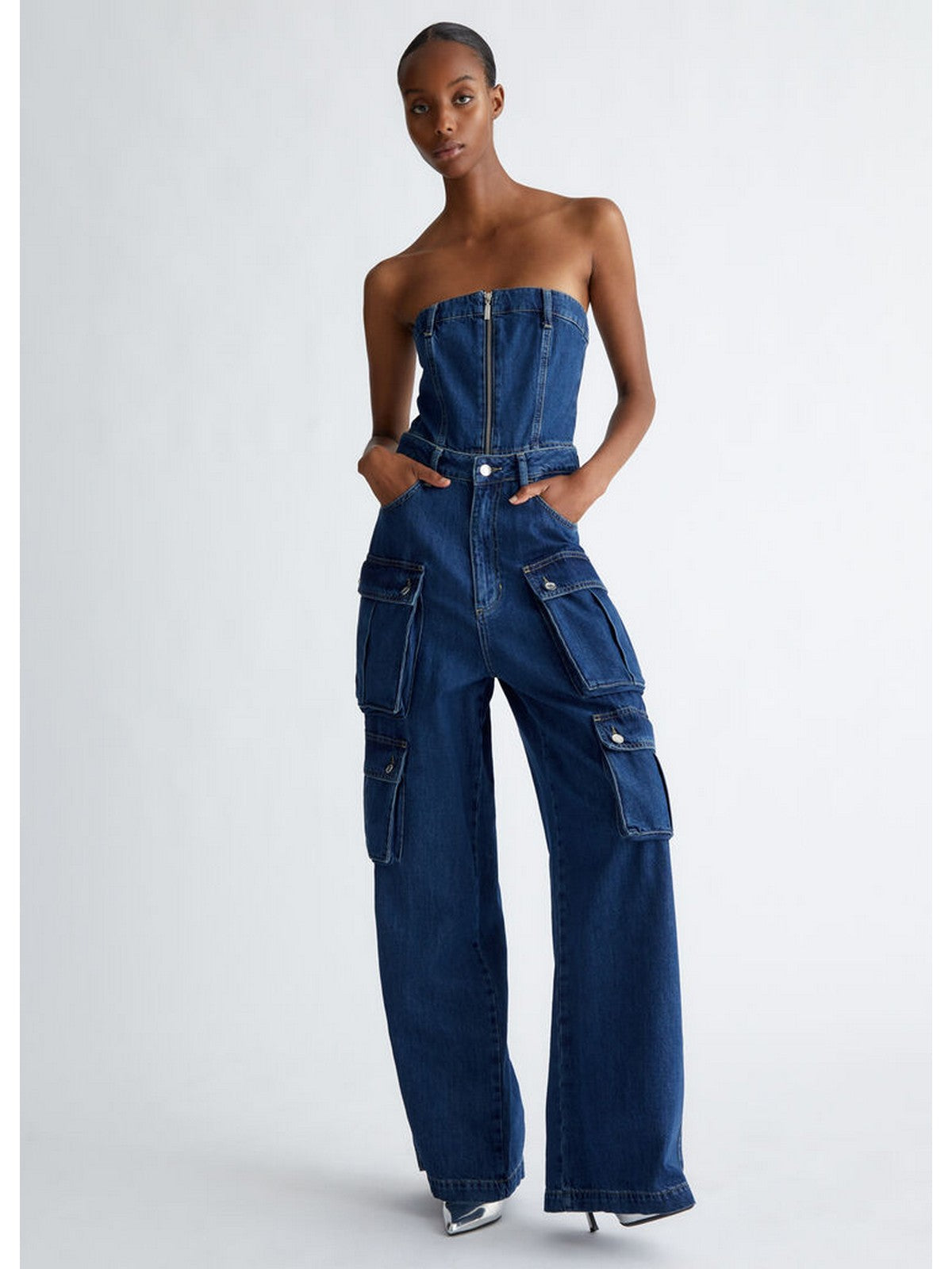 LIU JO BLUE DENIM Tuta Donna UF4163DS059 78774 Blu gioboutiqueweb