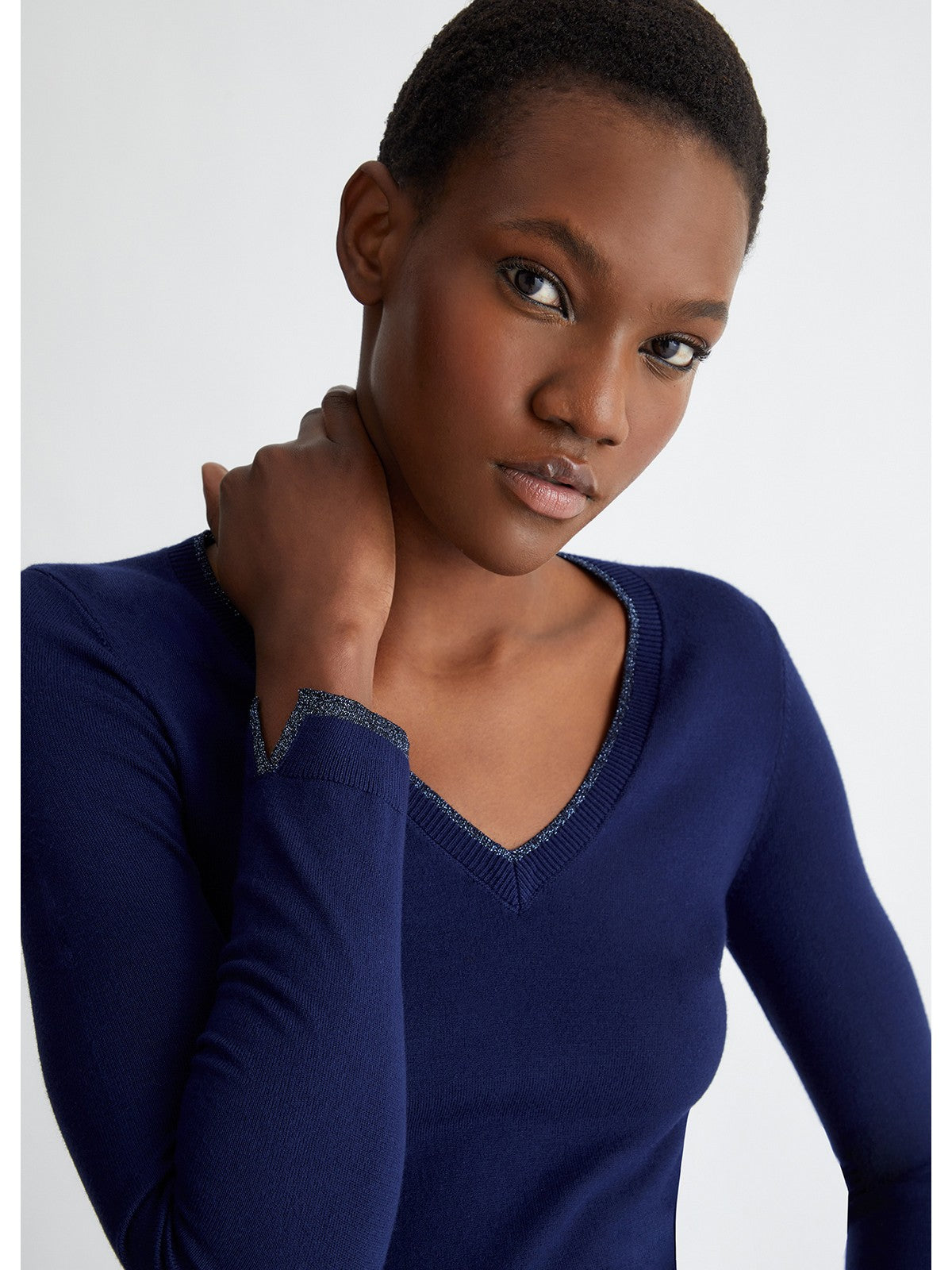 LIU JO WHITE Maglia Donna MA4073MS49I 93831 Blu gioboutiqueweb