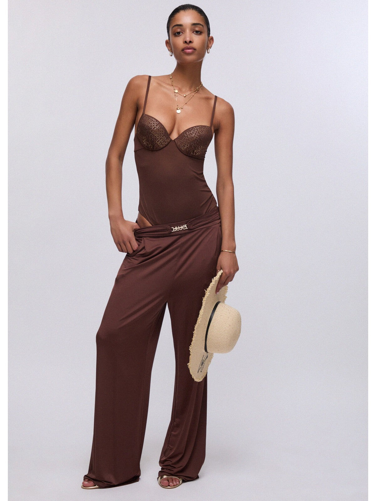 LIU JO BEACHWEAR Pantalone Donna VA6157J3888 91118 TERRA gioboutiqueweb