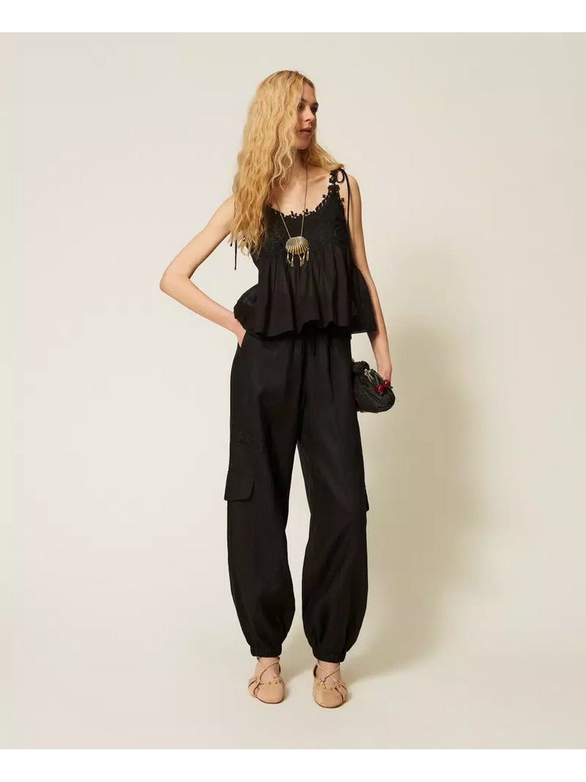 TWINSET Pantalone Donna 261TT2121 00006 Nero gioboutiqueweb