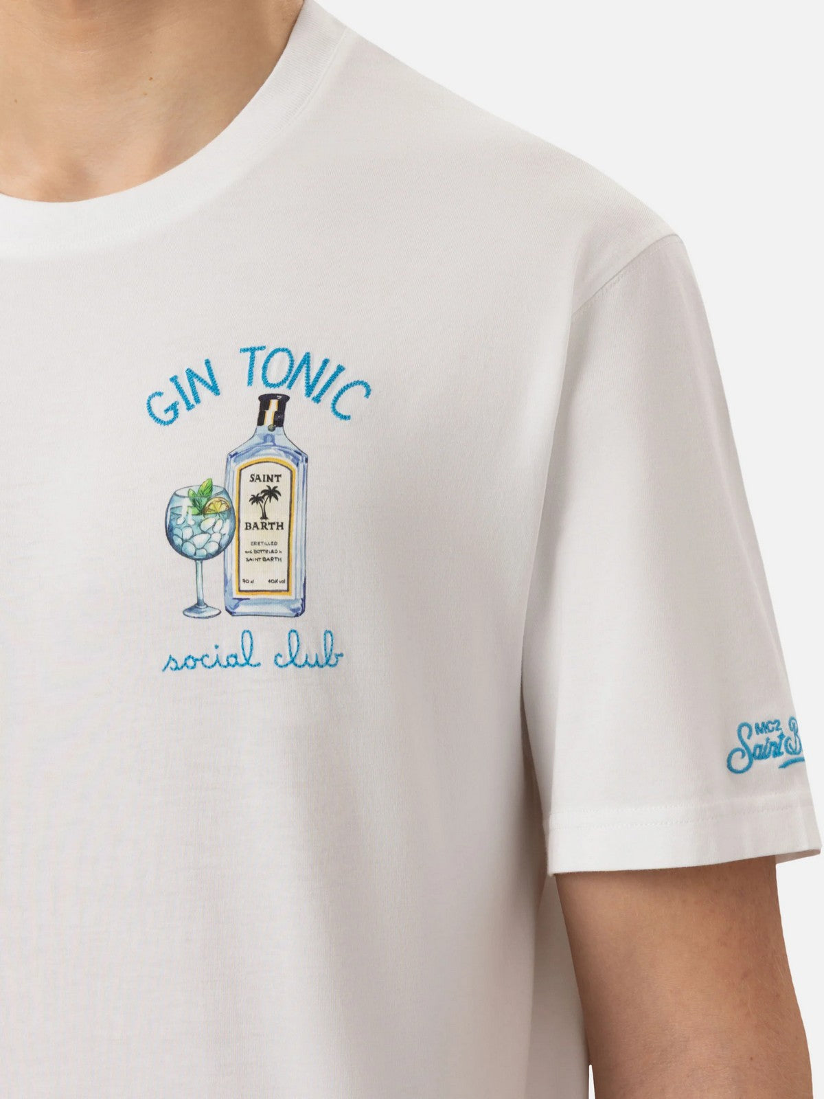 MC2 SAINT BARTH T-shirt Uomo PORTOFINO 07962L SOCIAL GIN 01N EMB