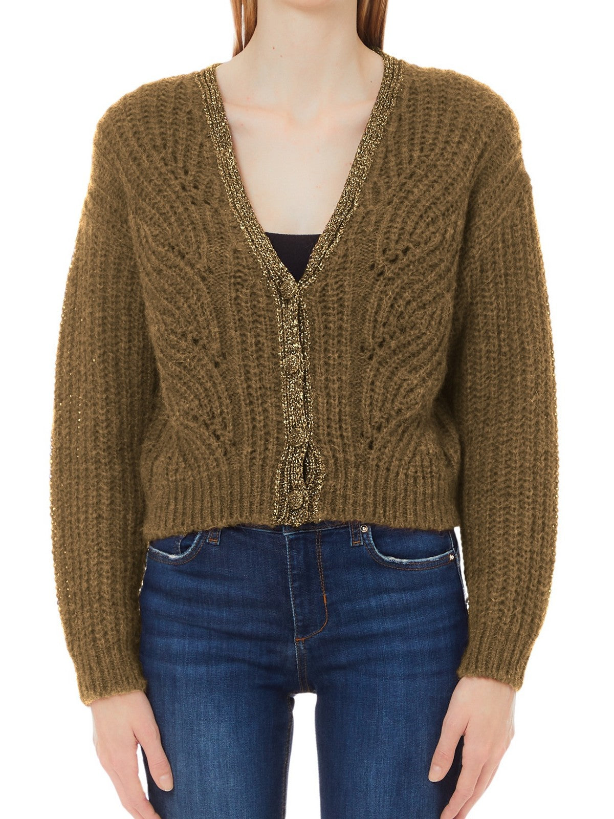LIU JO WHITE Cardigan Donna WF4529MAG71 81029 Marrone gioboutiqueweb