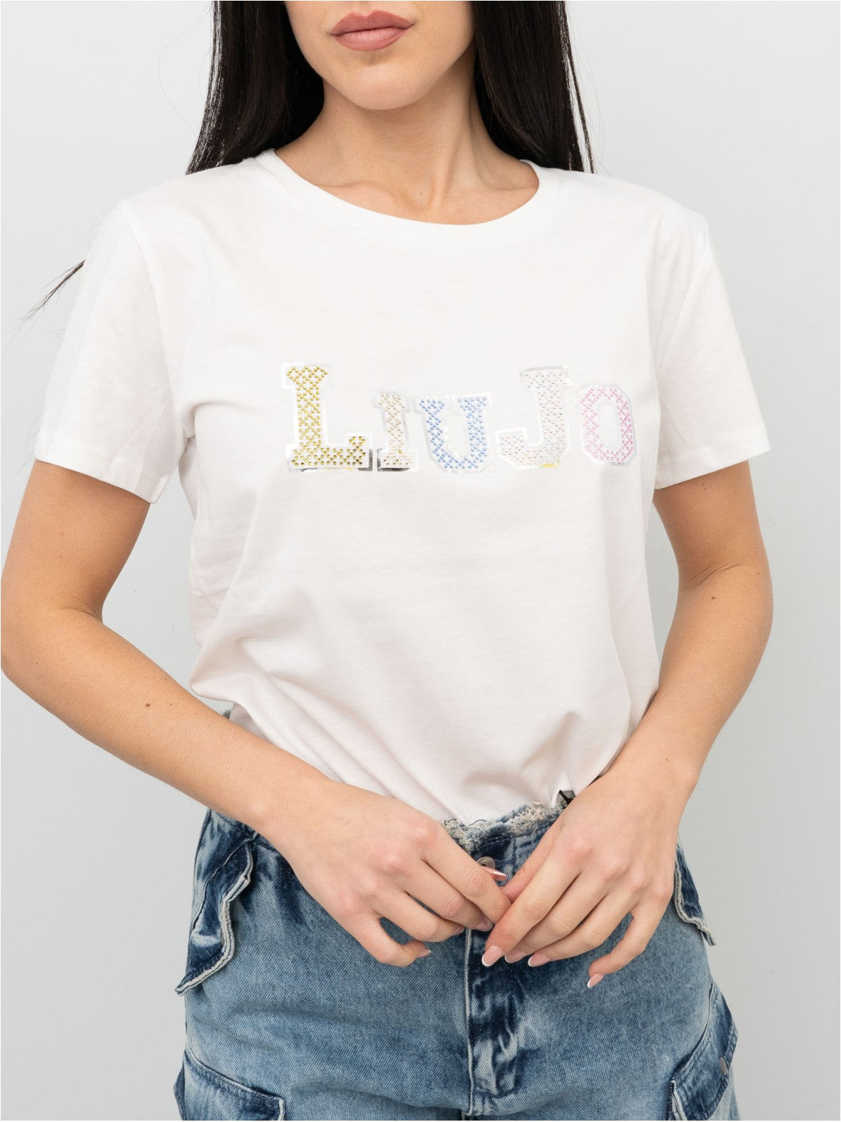 LIU JO SPORT T-Shirt e Polo Donna TA4204JS923 10604 Avorio gioboutiqueweb