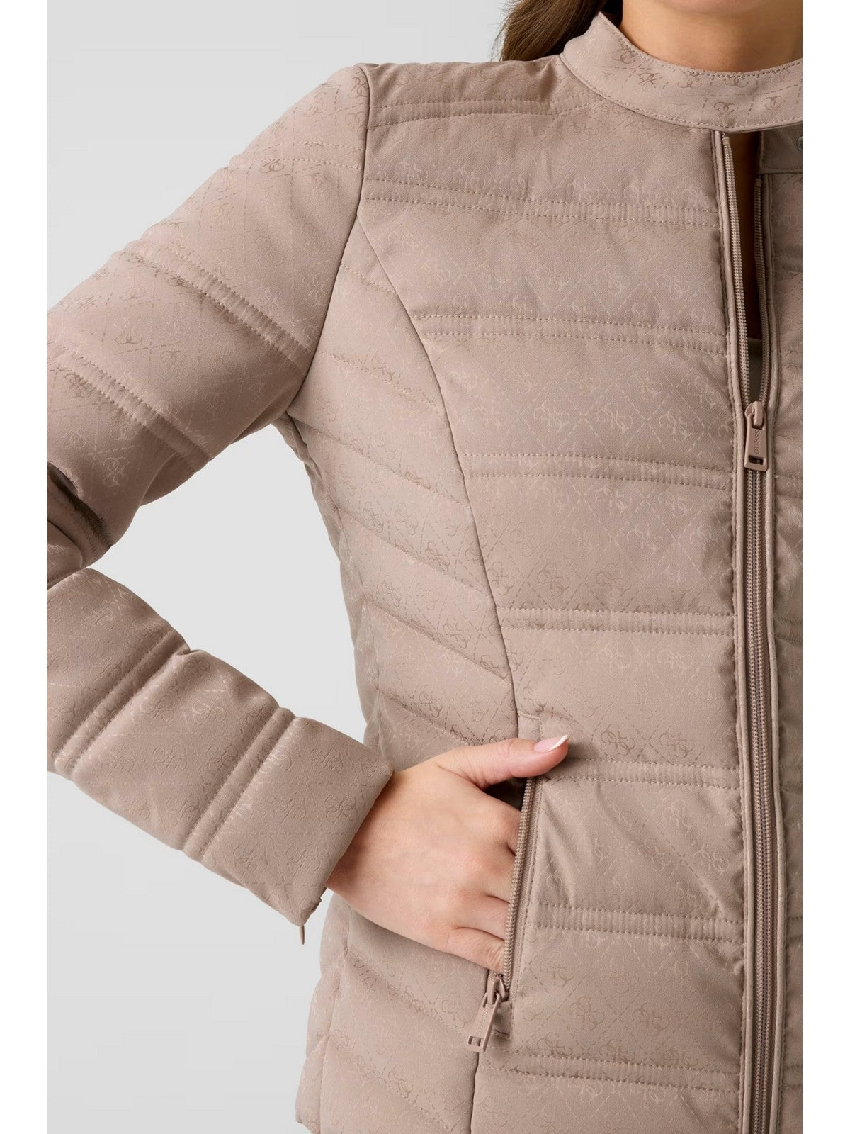 GUESS Giubbino Donna New Vona Logo Jacket W6RL02 WJ492 A10L SUMMER CLAY