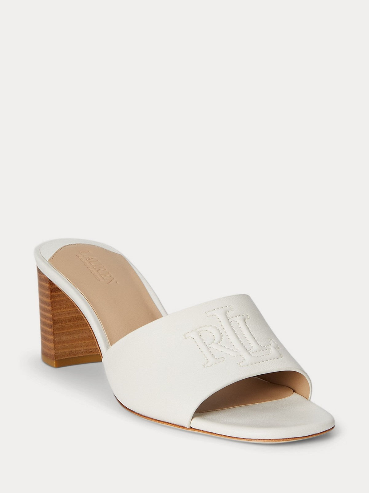 LAUREN RALPH LAUREN Sandalo Donna EVERLEY HEEL 802967764 001 SOFT WHITE gioboutiqueweb