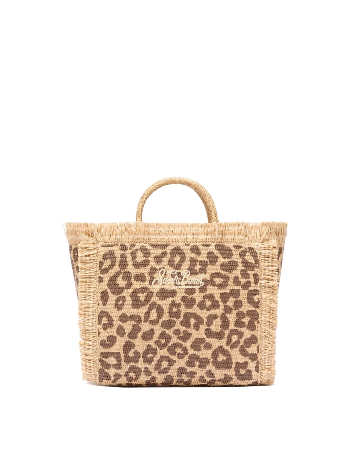 MC2 SAINT BARTH Borsa Donna COLETTE STRAW N 00176H LEOPARD 18 EMB gioboutiqueweb