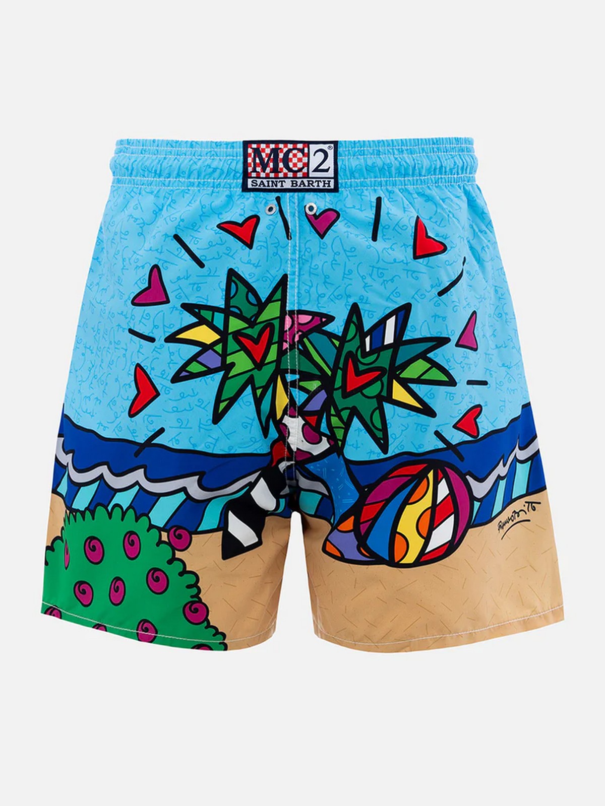 MC2 SAINT BARTH Costume da bagno Uomo GUSTAVIA PLACED PRINT 04733F Blu
