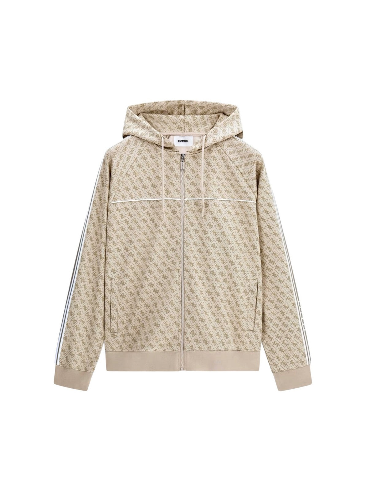 GUESS SPORT Felpa Uomo PARIMO 4G FULL ZIP SWEATSHIRT Z5BQ13 K2042 FJ9O 4G JACQUARD LIGHT MI gioboutiqueweb
