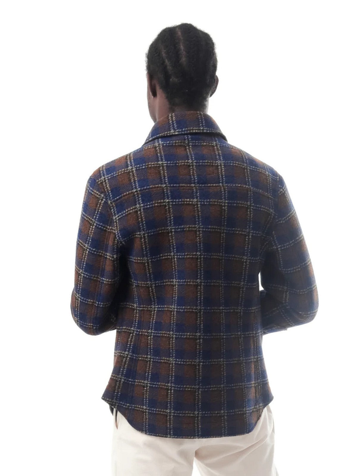 BOB Giacca Uomo A23PERCY373 T373 VAR1 BLU/MARRONE gioboutiqueweb