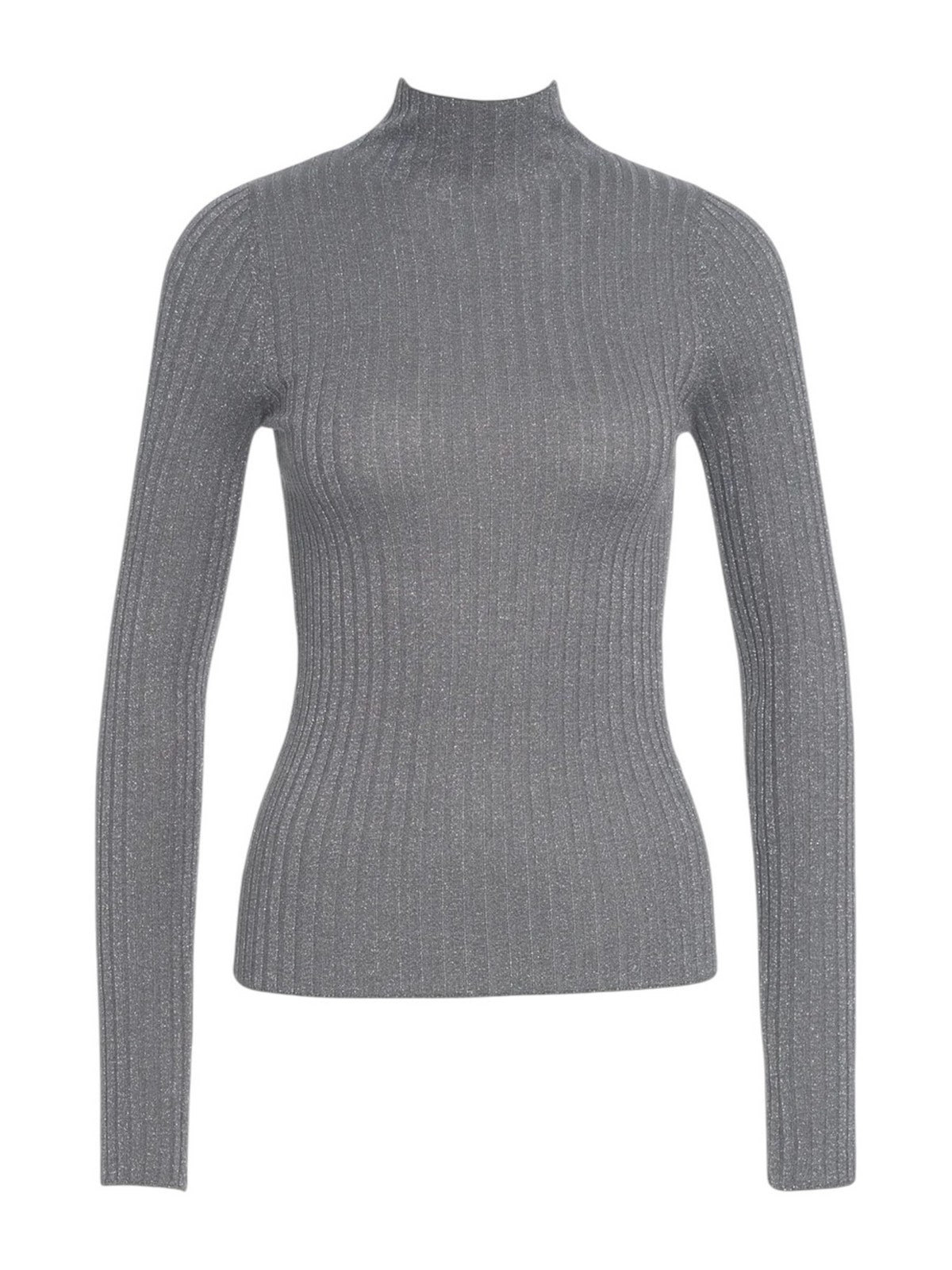 LIU JO WHITE Maglione Donna MF5389MS46J 04020 Antracite met. gioboutiqueweb