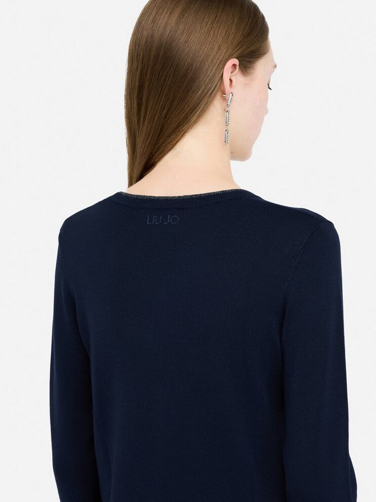 LIU JO WHITE Maglia Donna MF5226MS49I 93932 Navel blue
