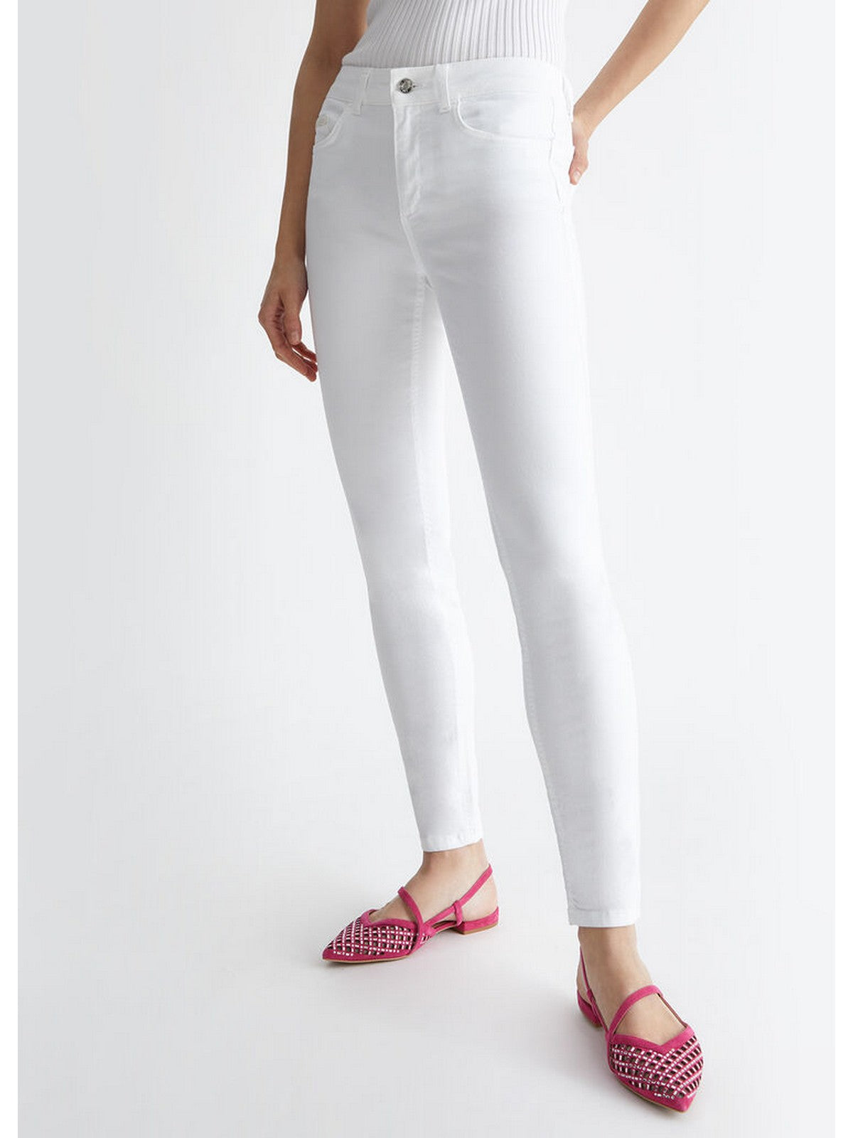 Liu Jo Blue Denim Mujer Pantalone UA4013T3546 11111 Blanco